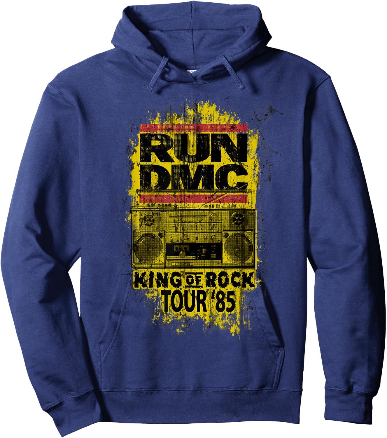Run DMC Official King of Rock Tour '85 Hoodie - Hoodie | Navy