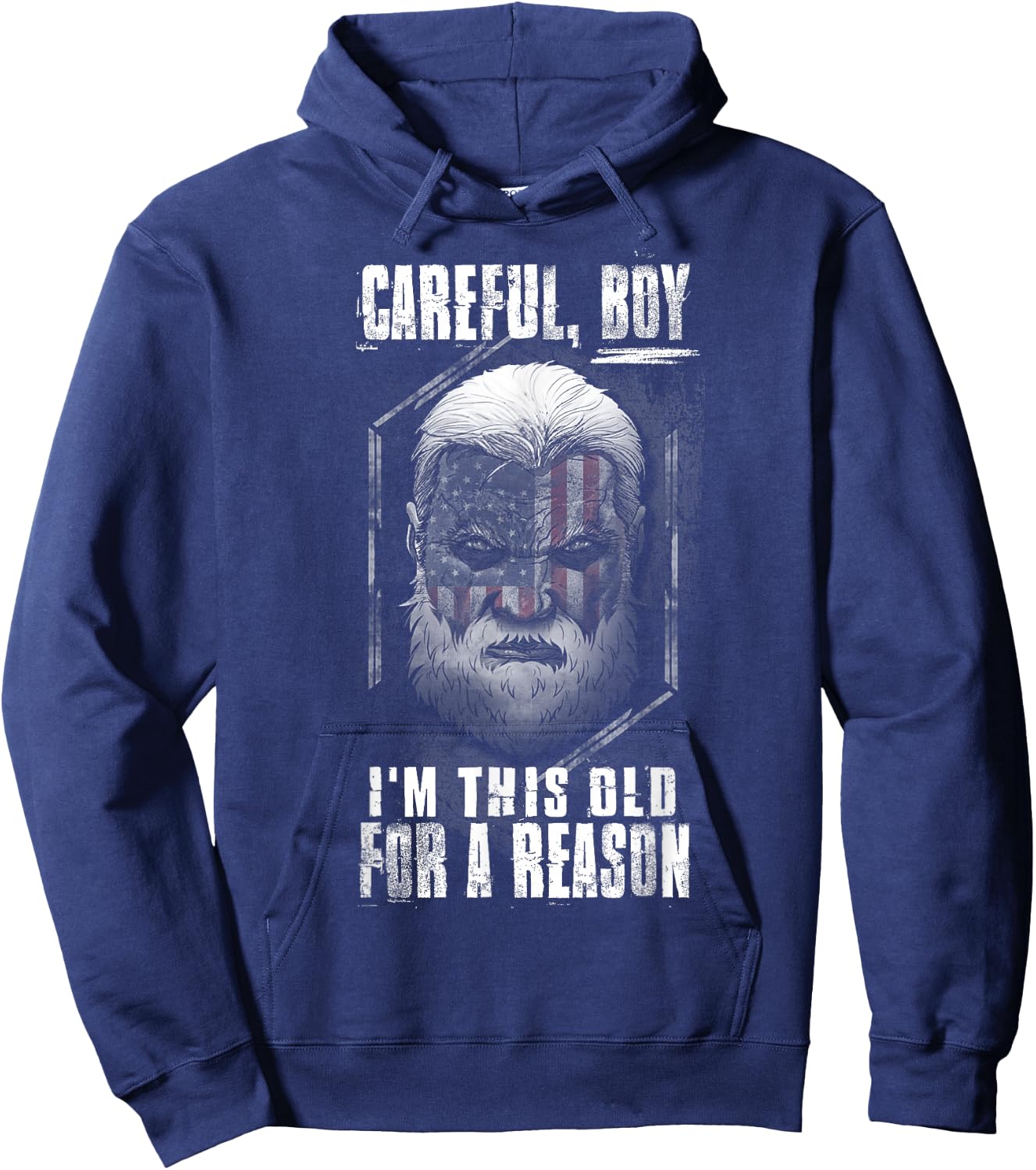 Careful Boy, I'm This Old For A Reason Hoodie - Hoodie | Navy