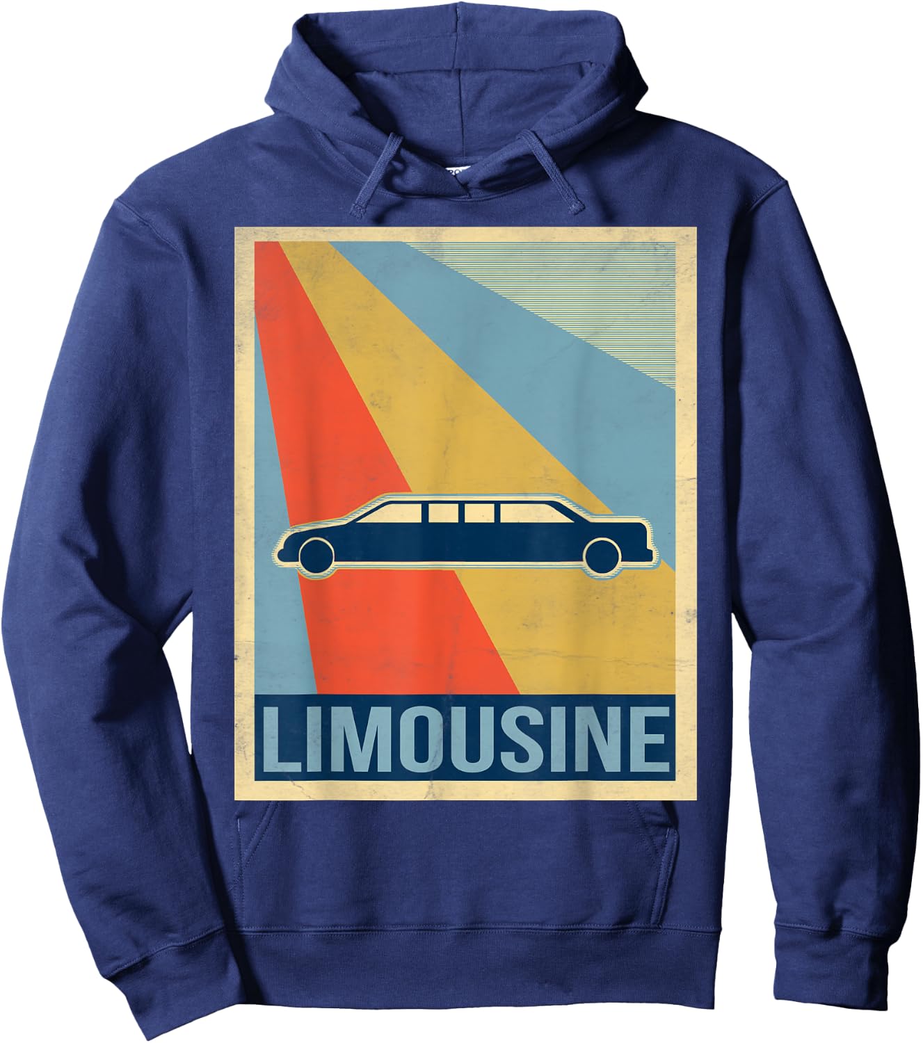 Retro Limousine Shirt Hoodie - Hoodie | Navy