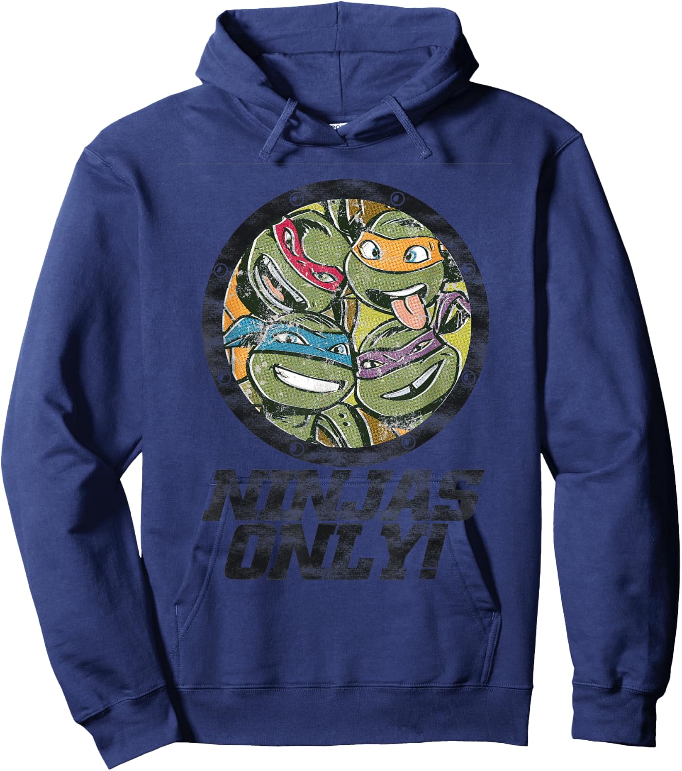 TMNT Group Shot Ninjas Only! Hoodie - Hoodie | Navy