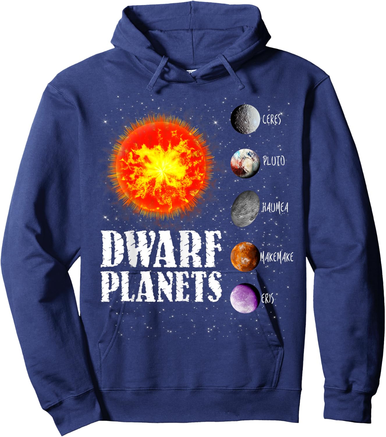 Solar System - Dwarf Planets Gift T Shirt Hoodie - Hoodie | Navy