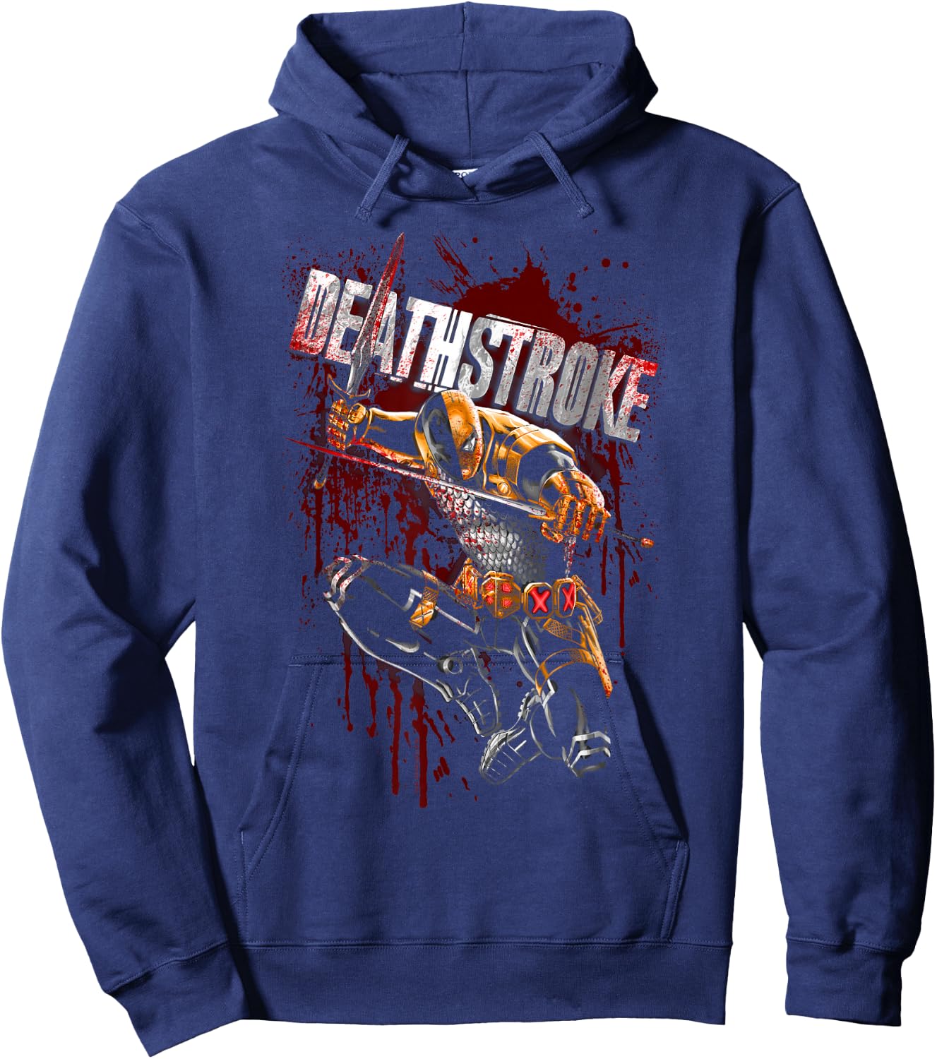 Batman Deathstroke Blood Splattered Hoodie - Hoodie | Navy