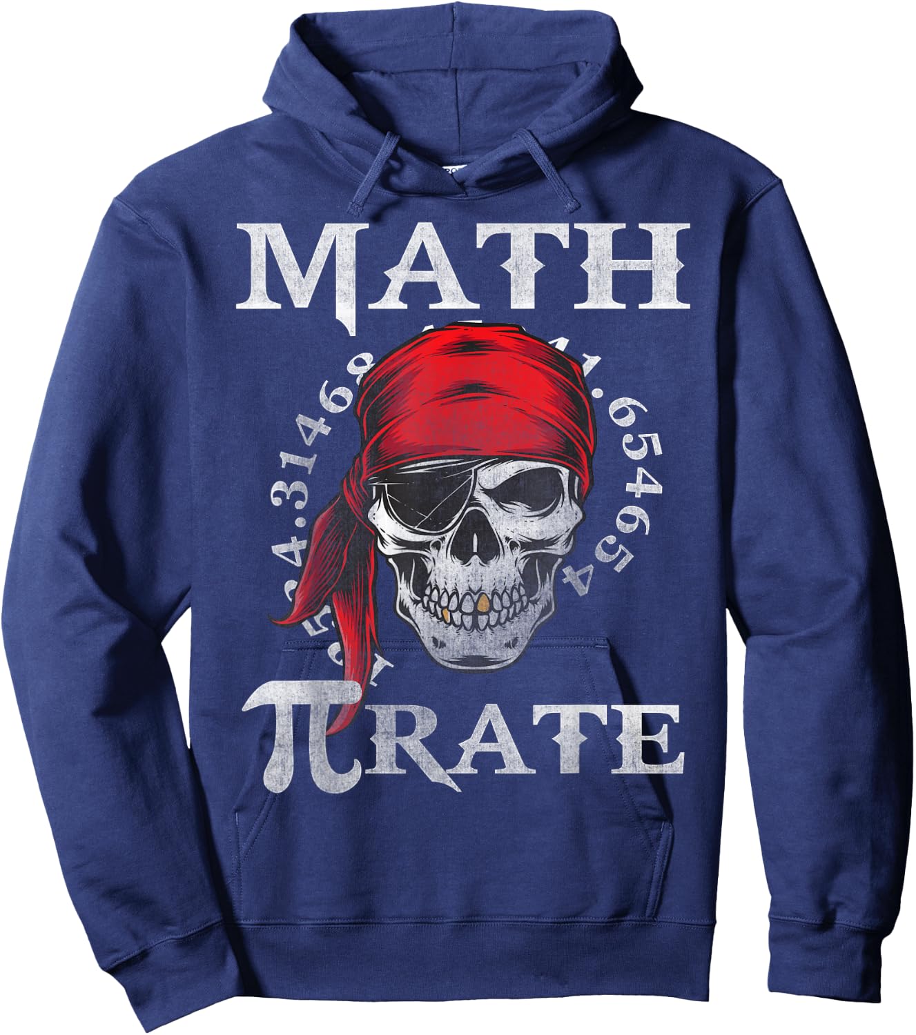 Math Teacher Funny Quote Pirate Gift Hoodie - Hoodie | Navy