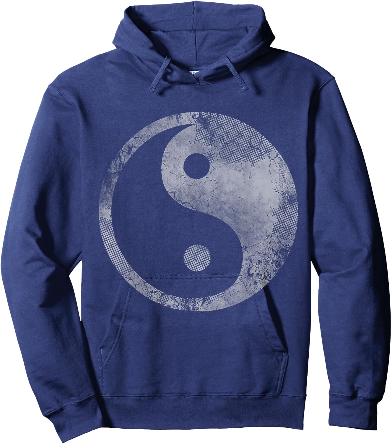 Yin Yang Taoist Taoism Tao Vintage Fade Hoodie - Hoodie | Navy
