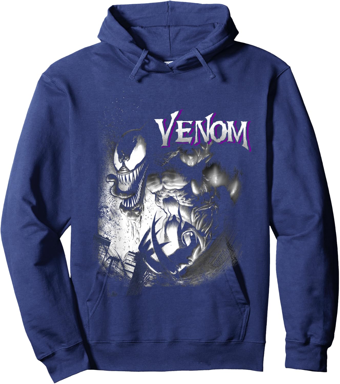 Marvel Venom City Shadows Graphic Hoodie - Hoodie | Navy