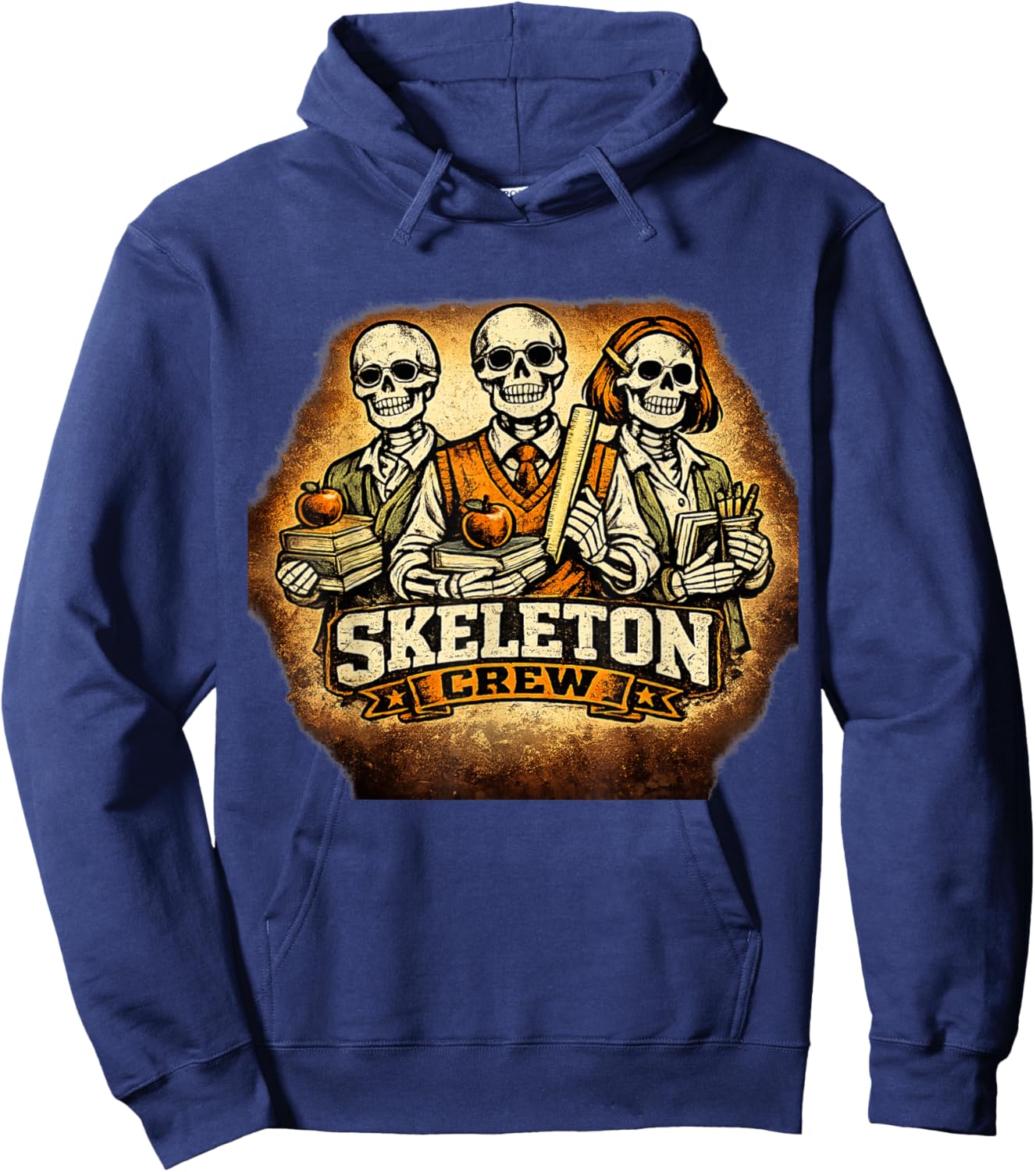 Skeleton Crew Teacher Halloween Hoodie - Hoodie | Navy
