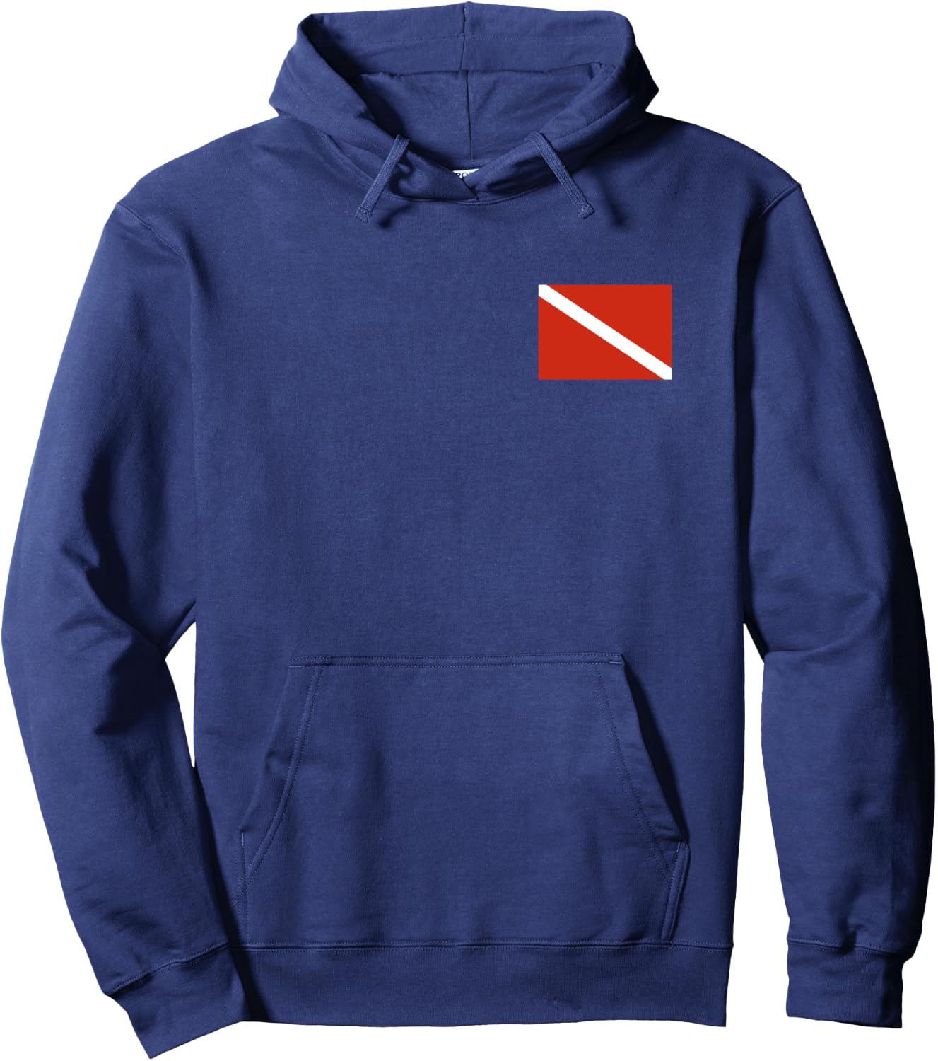 Diver Down Dive Flag Scuba Diving Hoodie - Hoodie | Navy