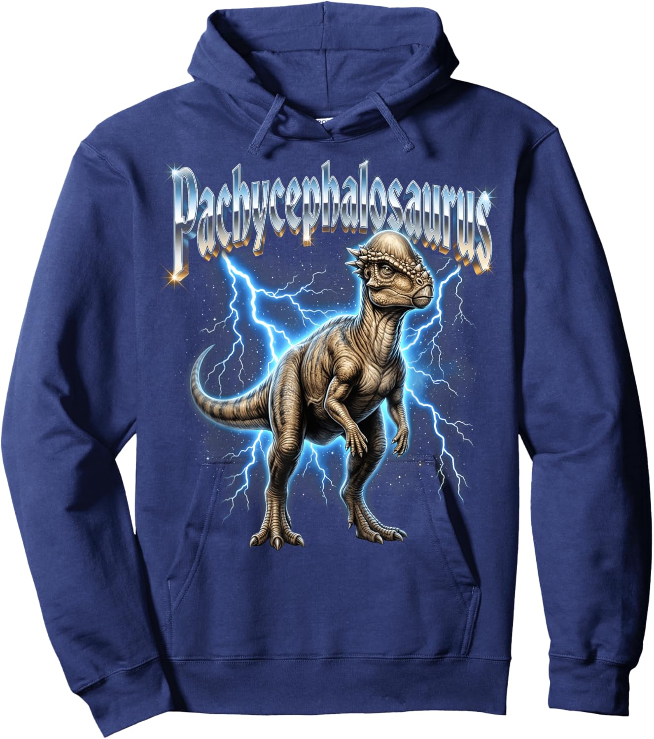 Pachycephalosaurus Bootleg Vintage Hoodie - Hoodie | Navy