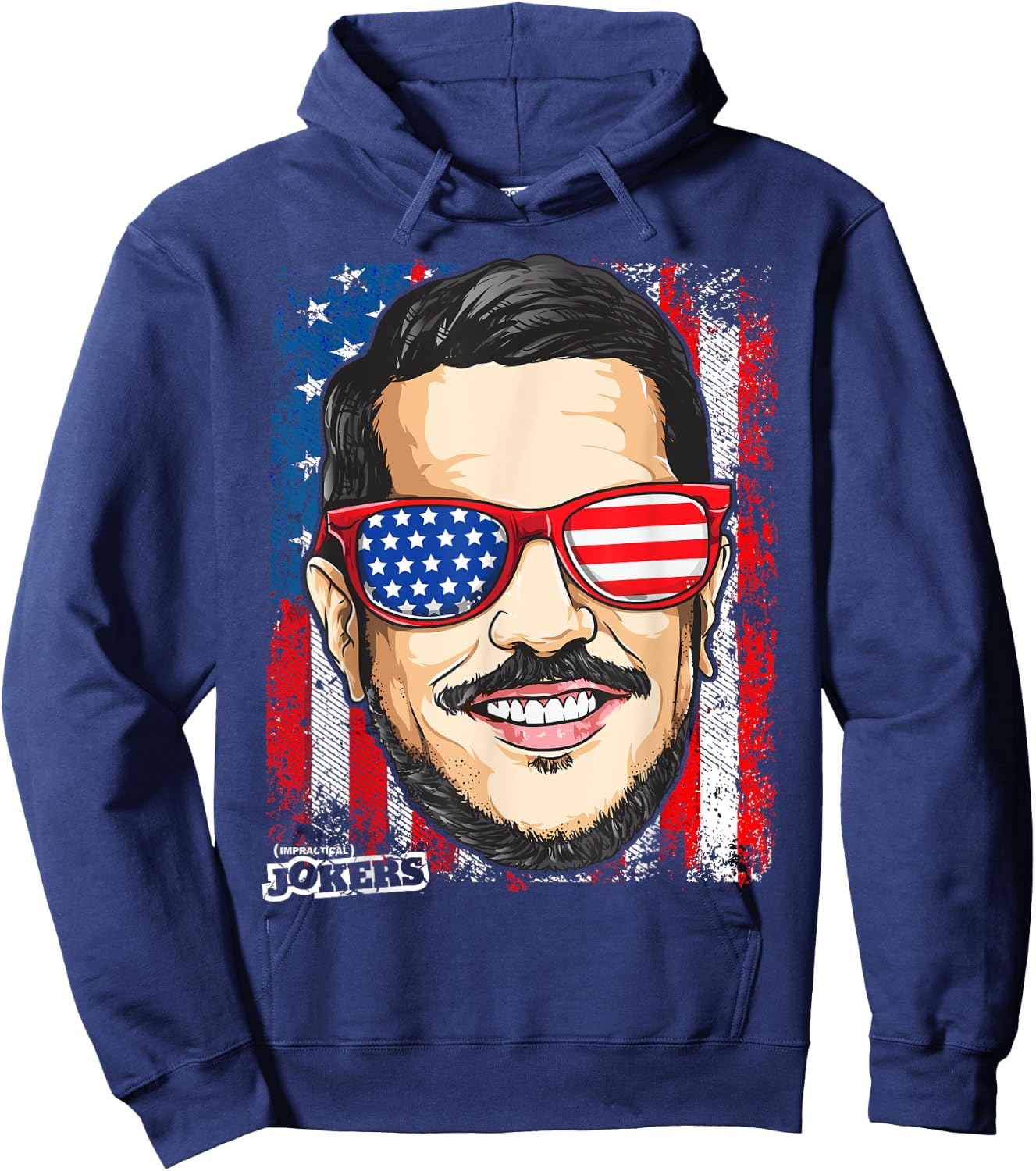 Impractical Jokers Patriotic Sal Hooded Hoodie - Hoodie | Navy