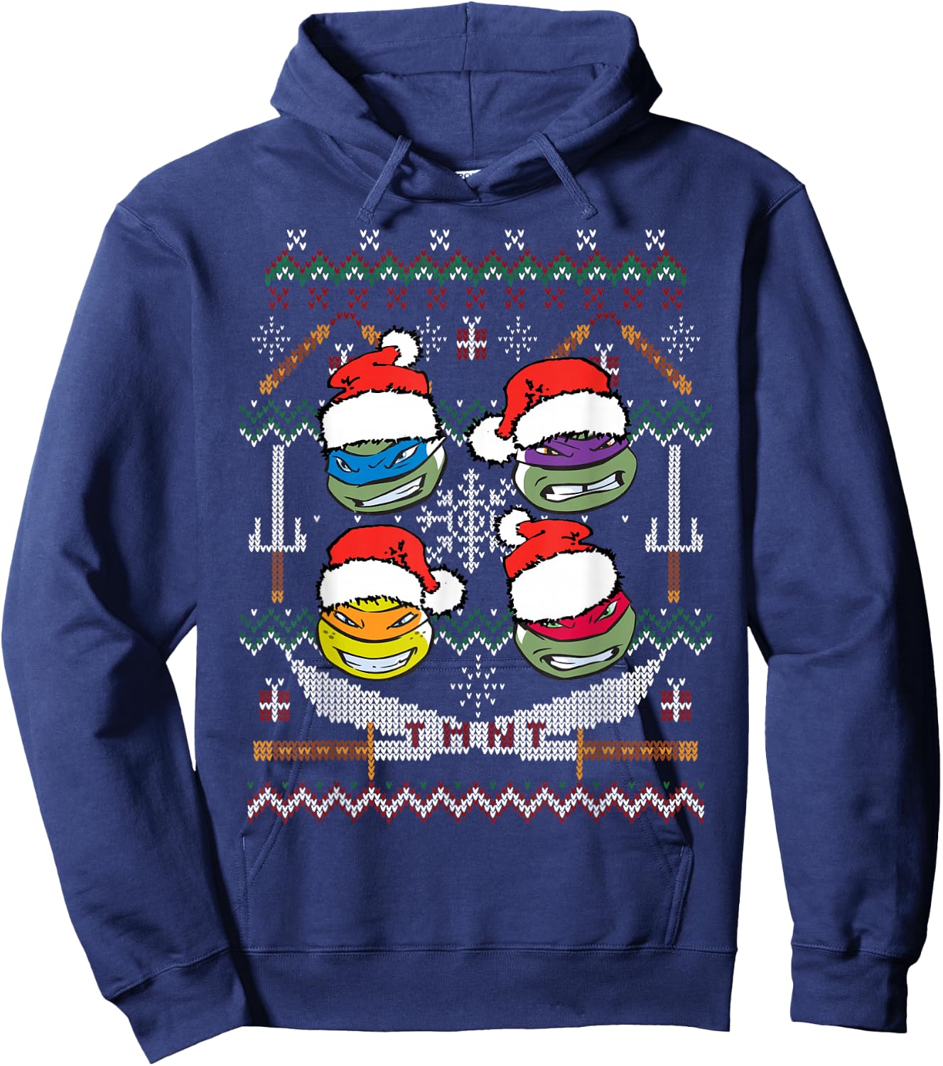 Teenage Mutant Ninja Turtles Christmas Sweater Hoodie - Hoodie | Navy