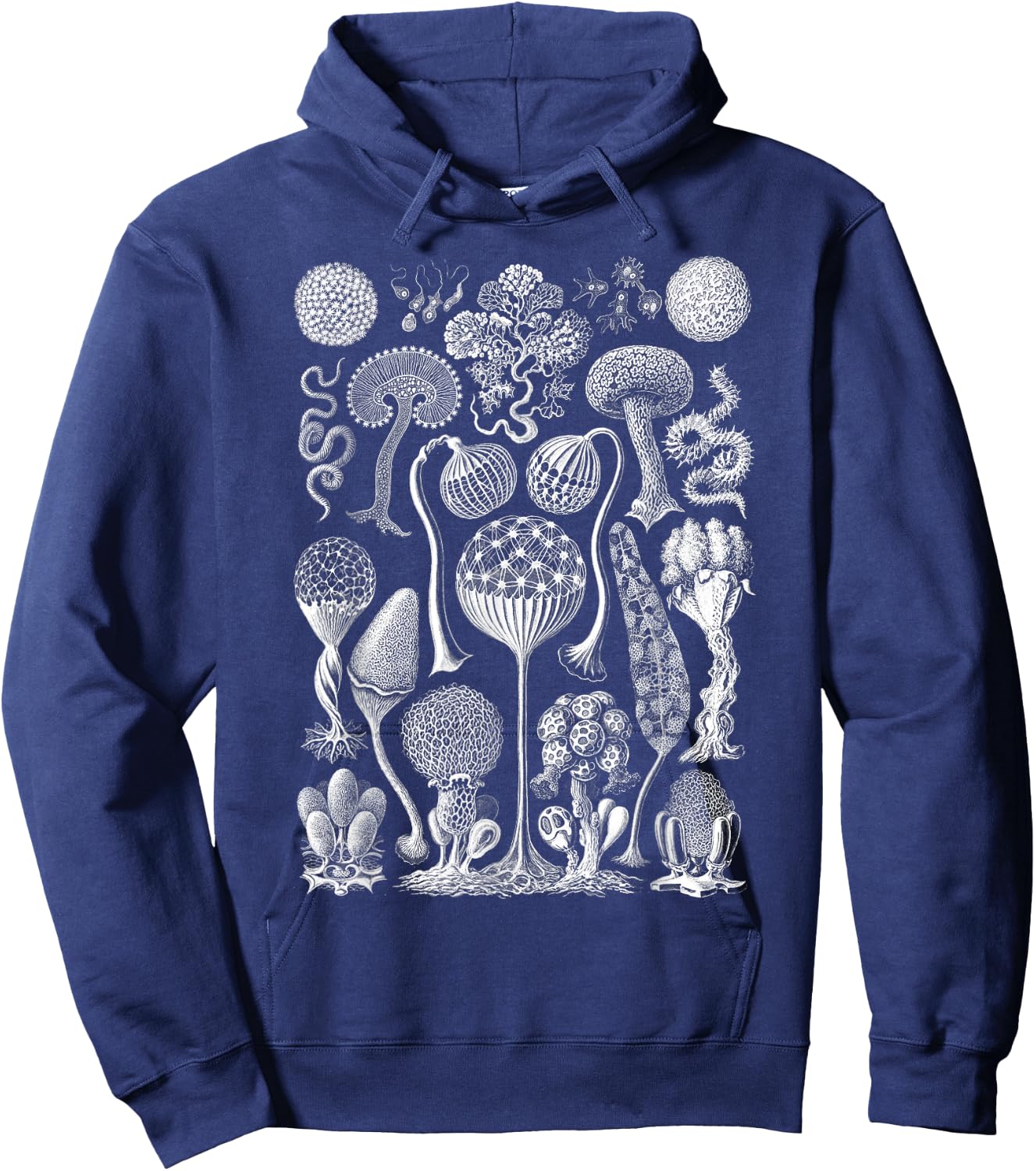 Vintage Haeckel Mycetozoa Slime Molds Hoodie - Hoodie | Navy