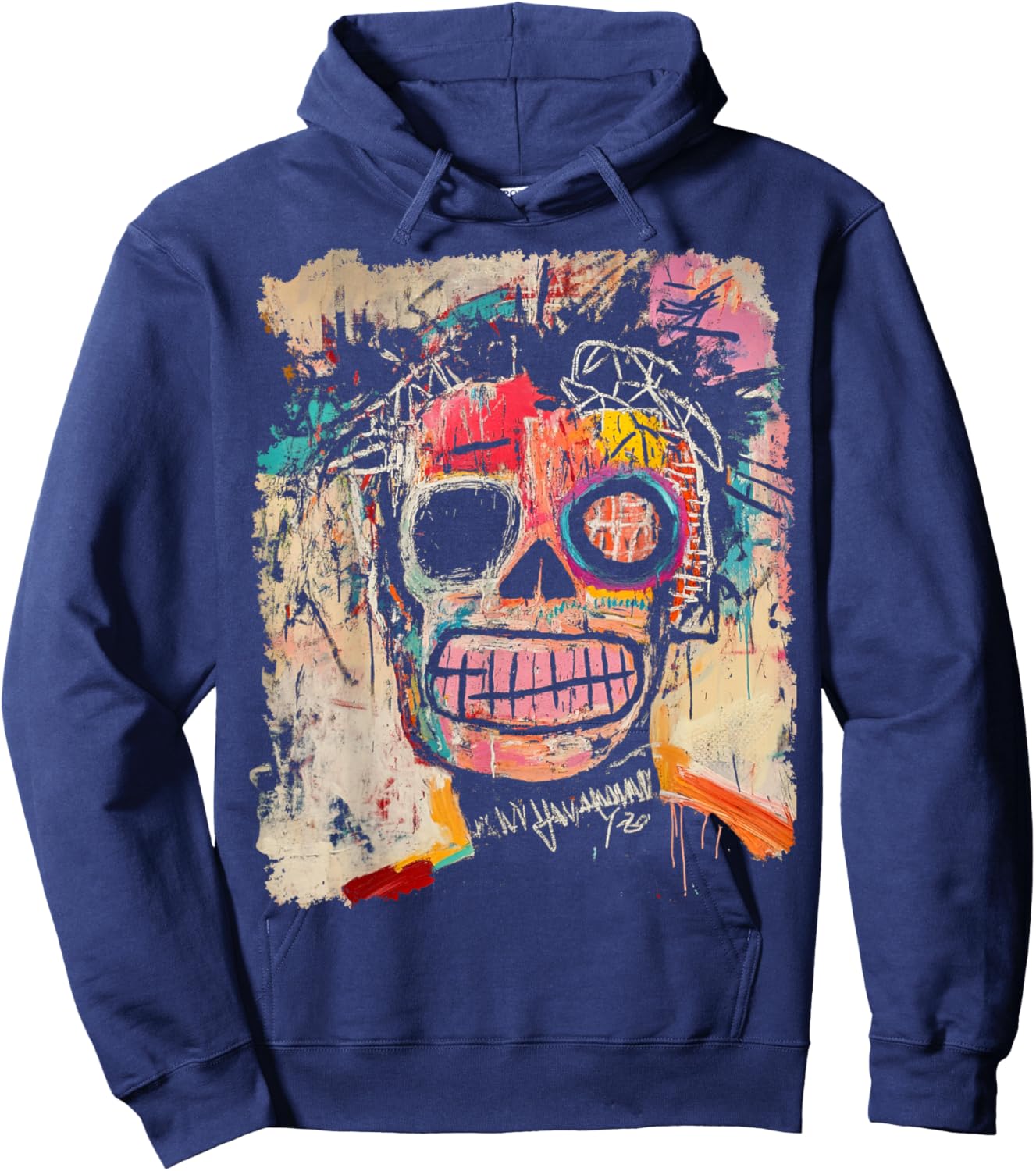 Abstract Art Graffiti 80s Hoodie - Hoodie | Navy