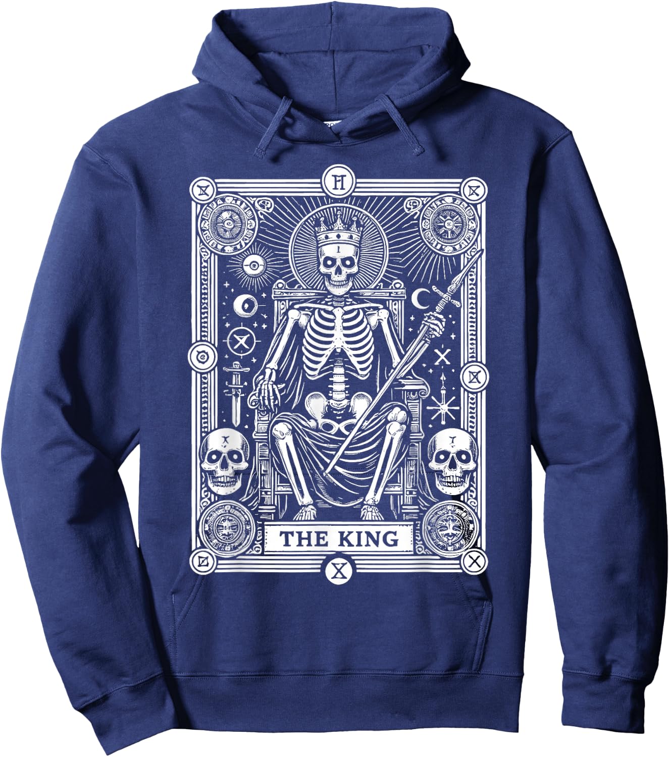 Tarot Card Occult Emo Gothic - The King Hoodie - Hoodie | Navy