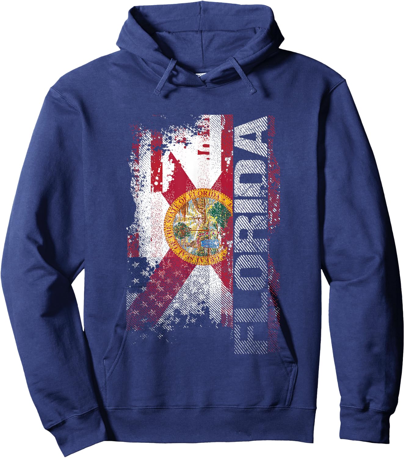 Florida State USA Flag Souvenir Gift Hoodie - Hoodie | Navy
