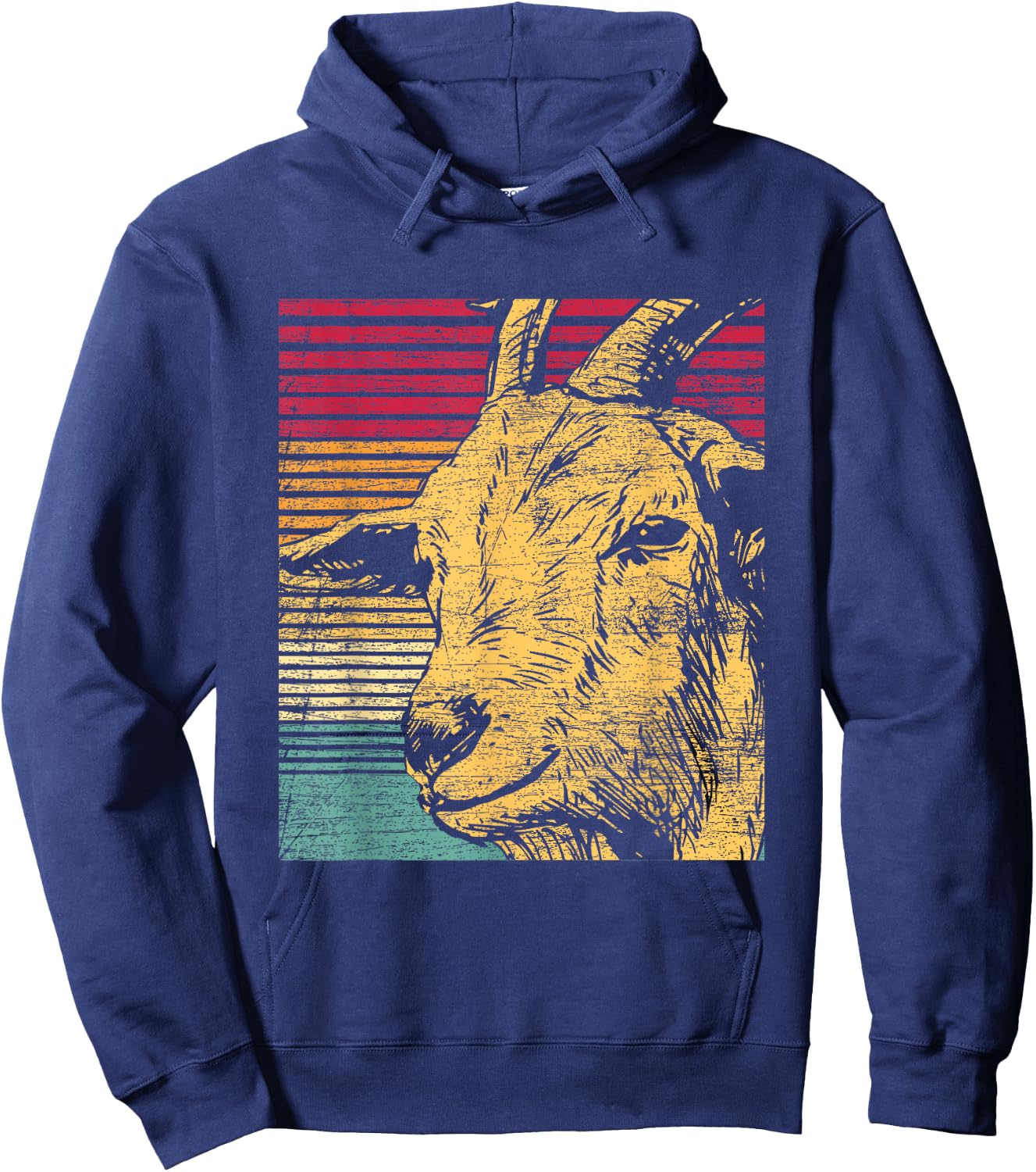 Retro Goat Hoodie - Hoodie | Navy