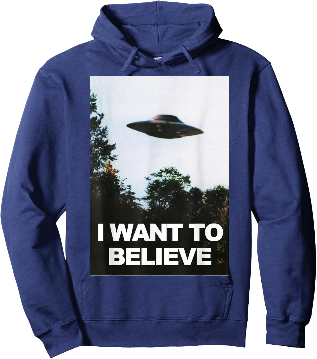 Alien UFO Hunter Shirt I Want To Believe Hoodie - Hoodie | Navy