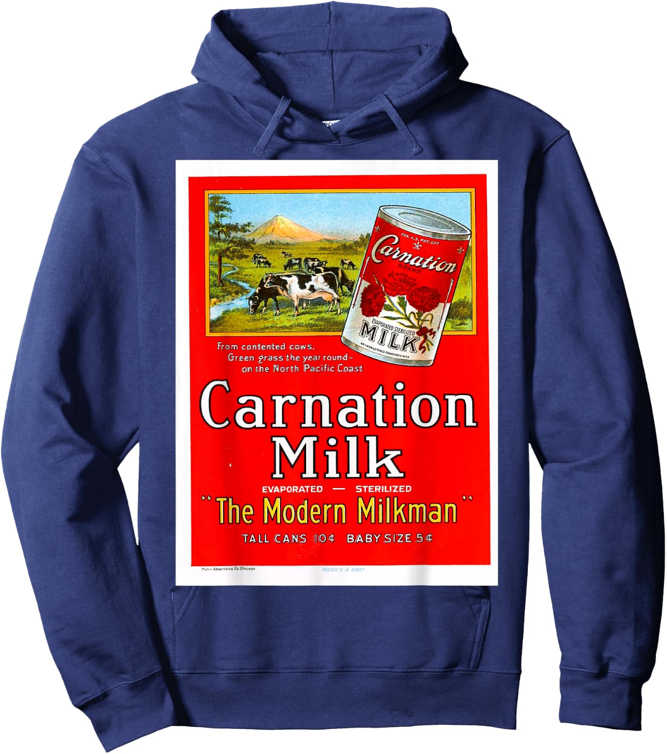Vintage poster - Carnation Milk Retro Hoodie - Hoodie | Navy