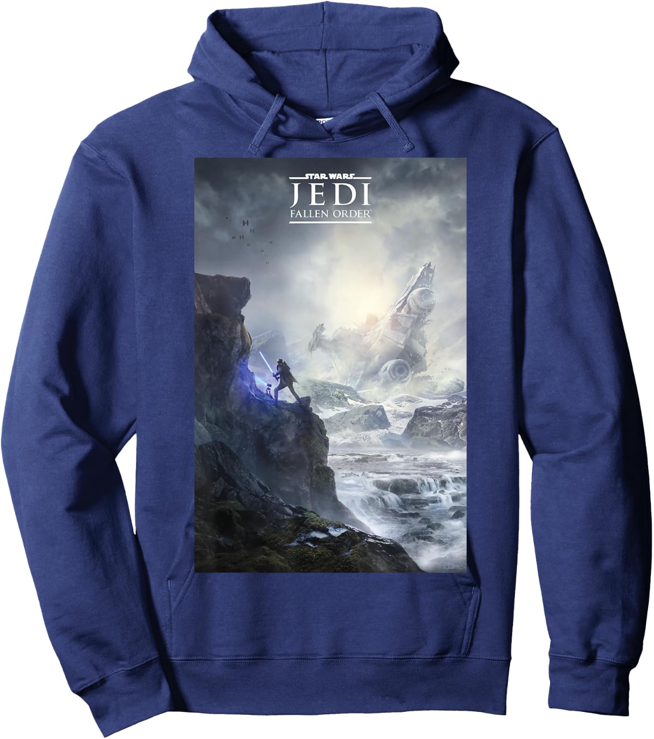Star Wars Jedi Fallen Order Logo Teaser Poster Hoodie - Hoodie | Navy