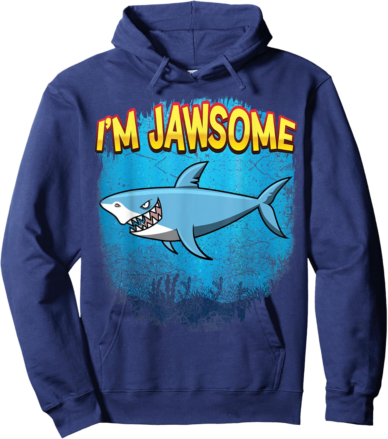Great White Shark For Kids, I'm Jawsome Hoodie - Hoodie | Navy