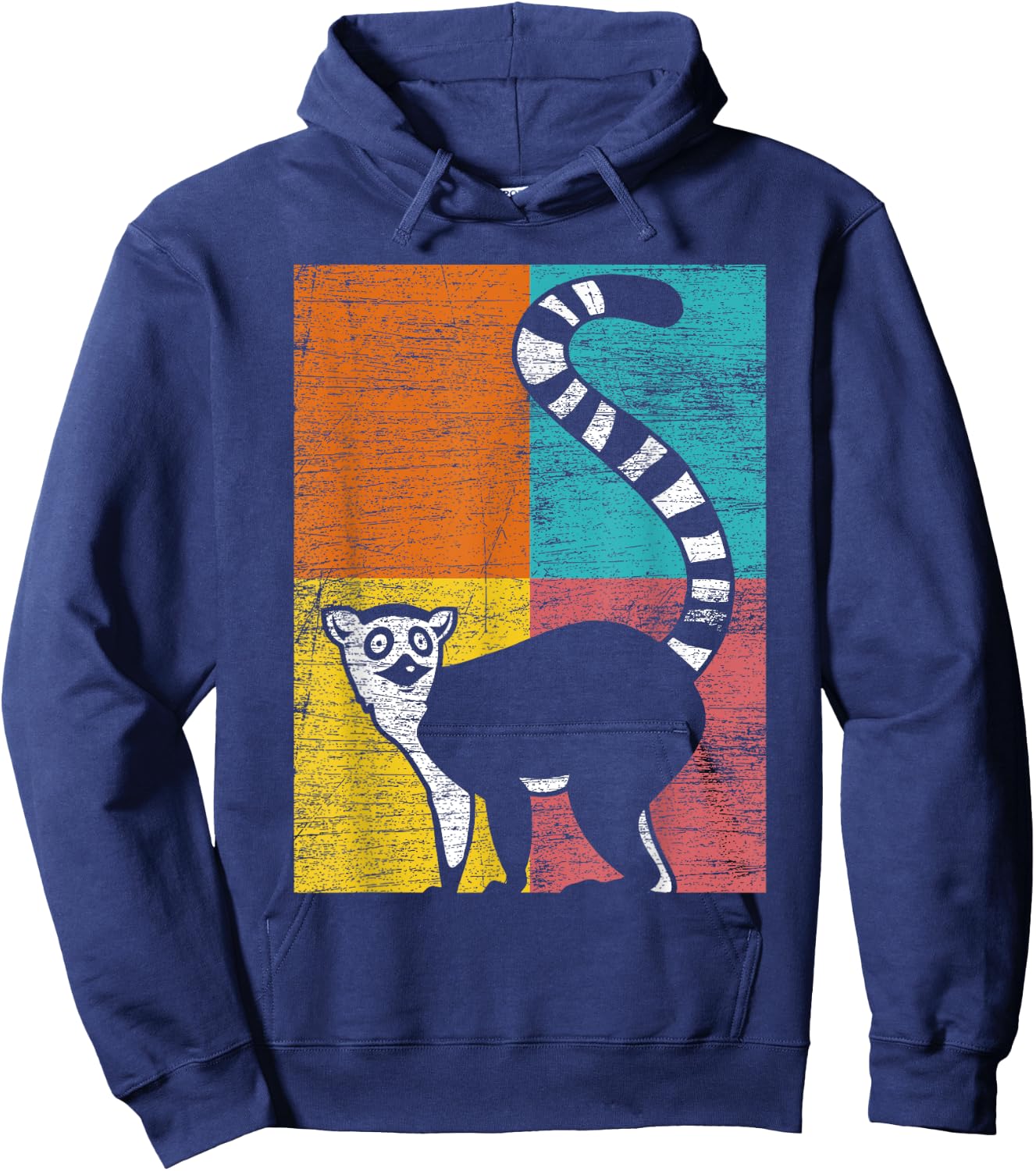 Madagascar Monkey Animal Lemur Hoodie - Hoodie | Navy
