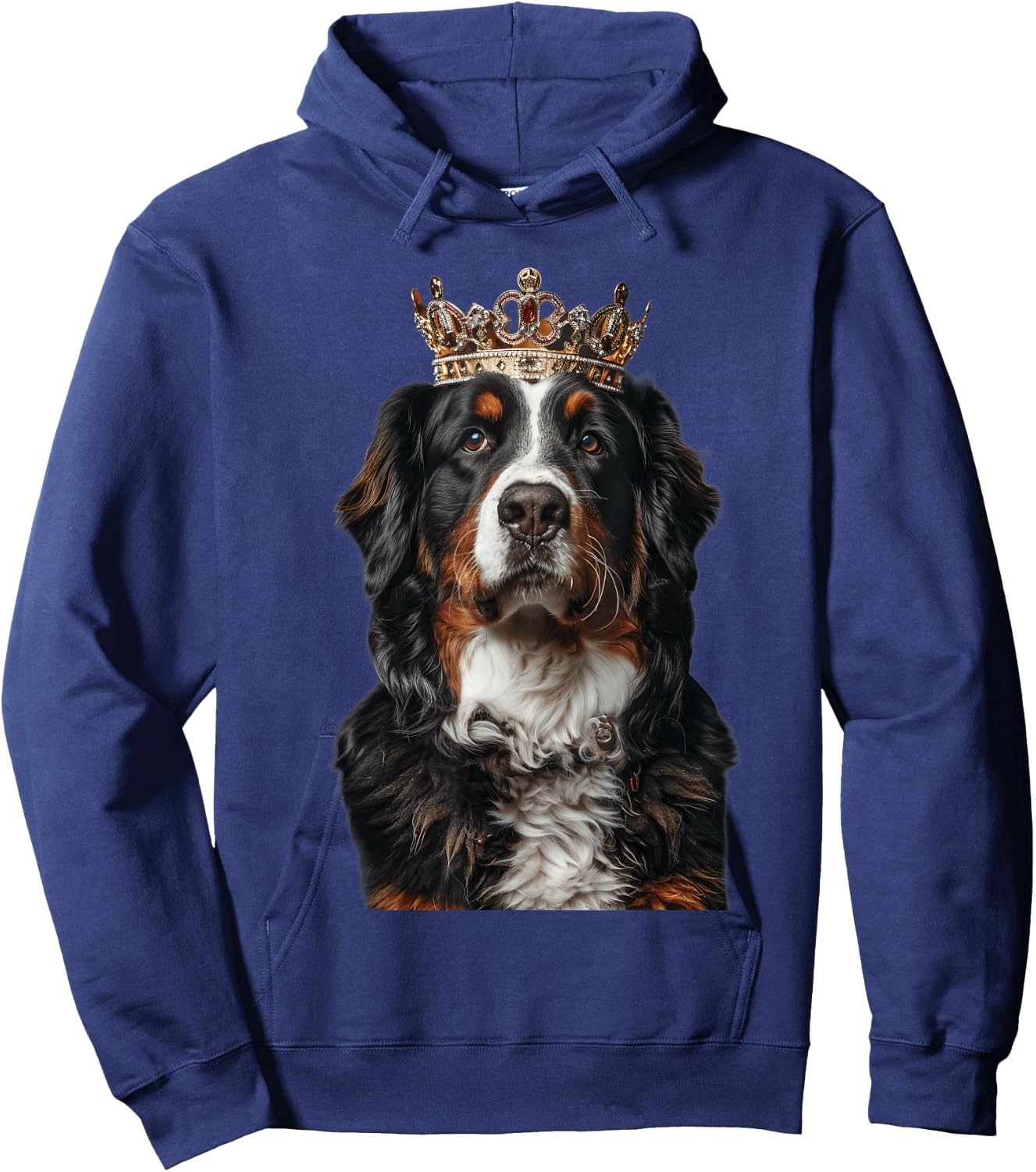 Bernese Mountain King Crown Hoodie - Hoodie | Navy