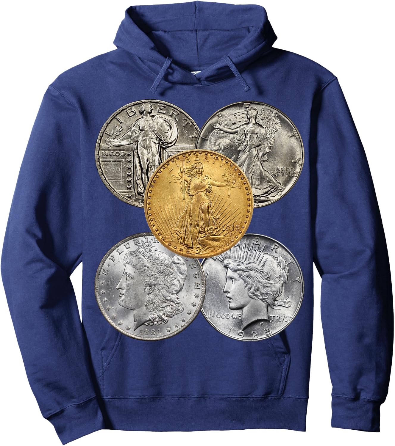 Coin Collecting - The Golden Era of U.S. Coins Hoodie - Hoodie | Navy