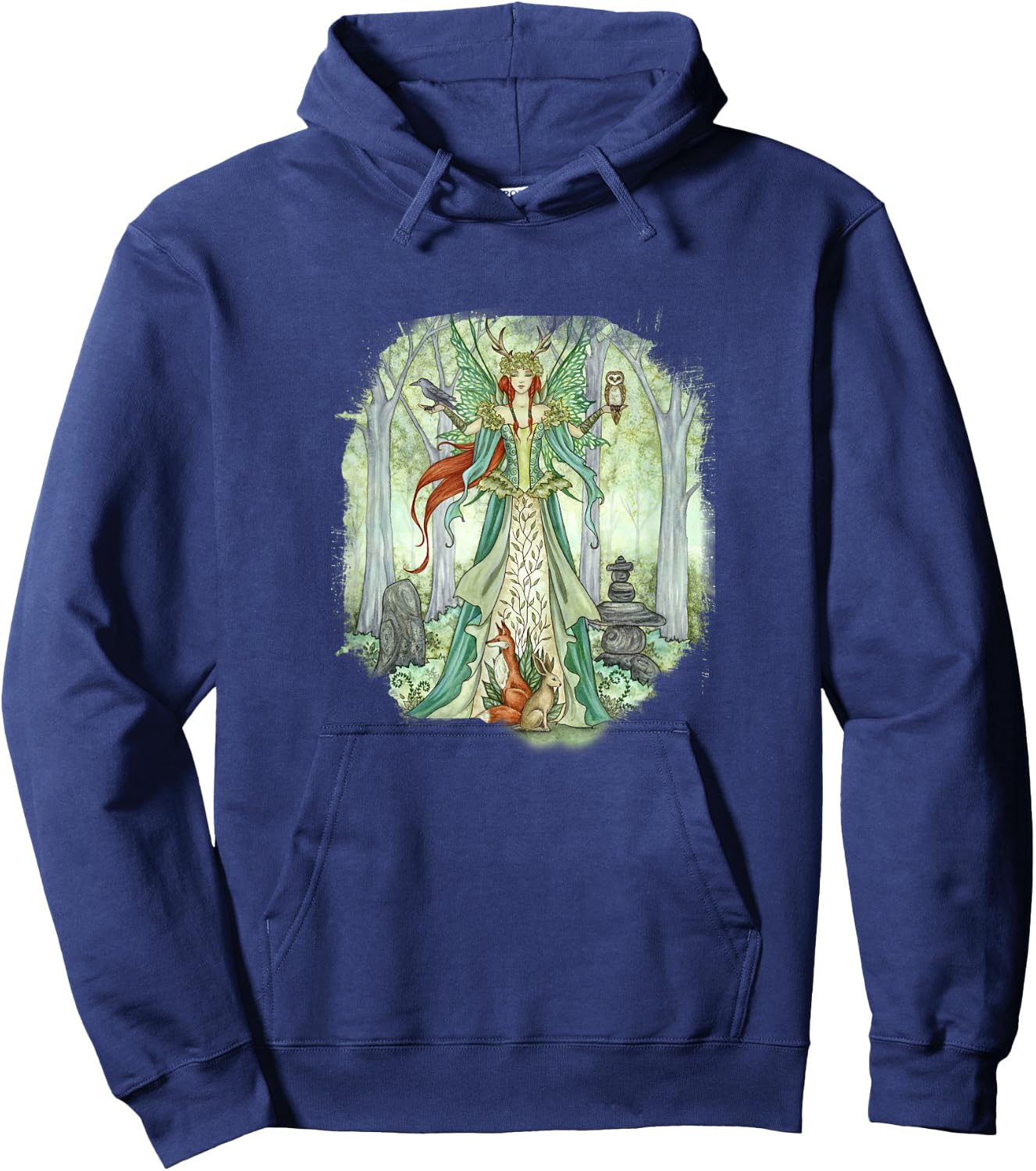 Amy Brown Art, Caretaker, Garden Faery Queen Hoodie - Hoodie | Navy