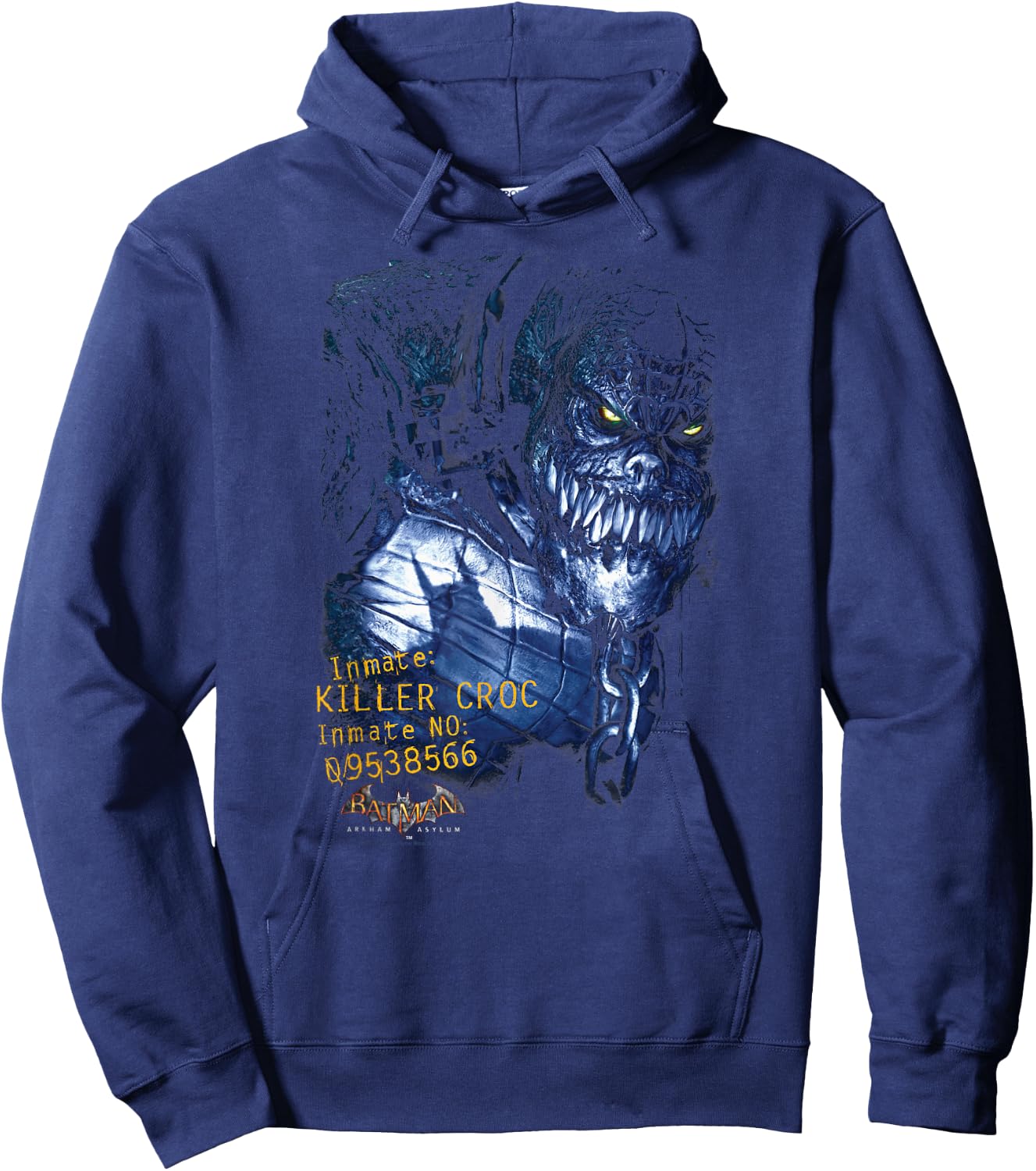 Batman: Arkham Asylum Killer Croc T Shirt Hoodie - Hoodie | Navy