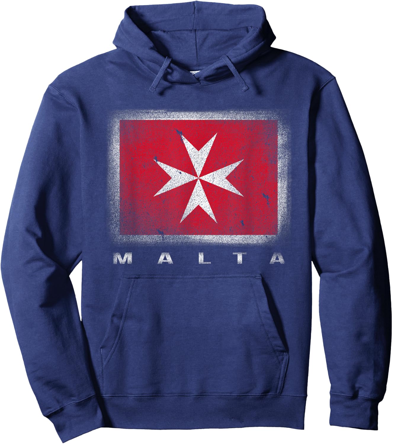 Maltese Cross Flag Malta Hoodie - Hoodie | Navy