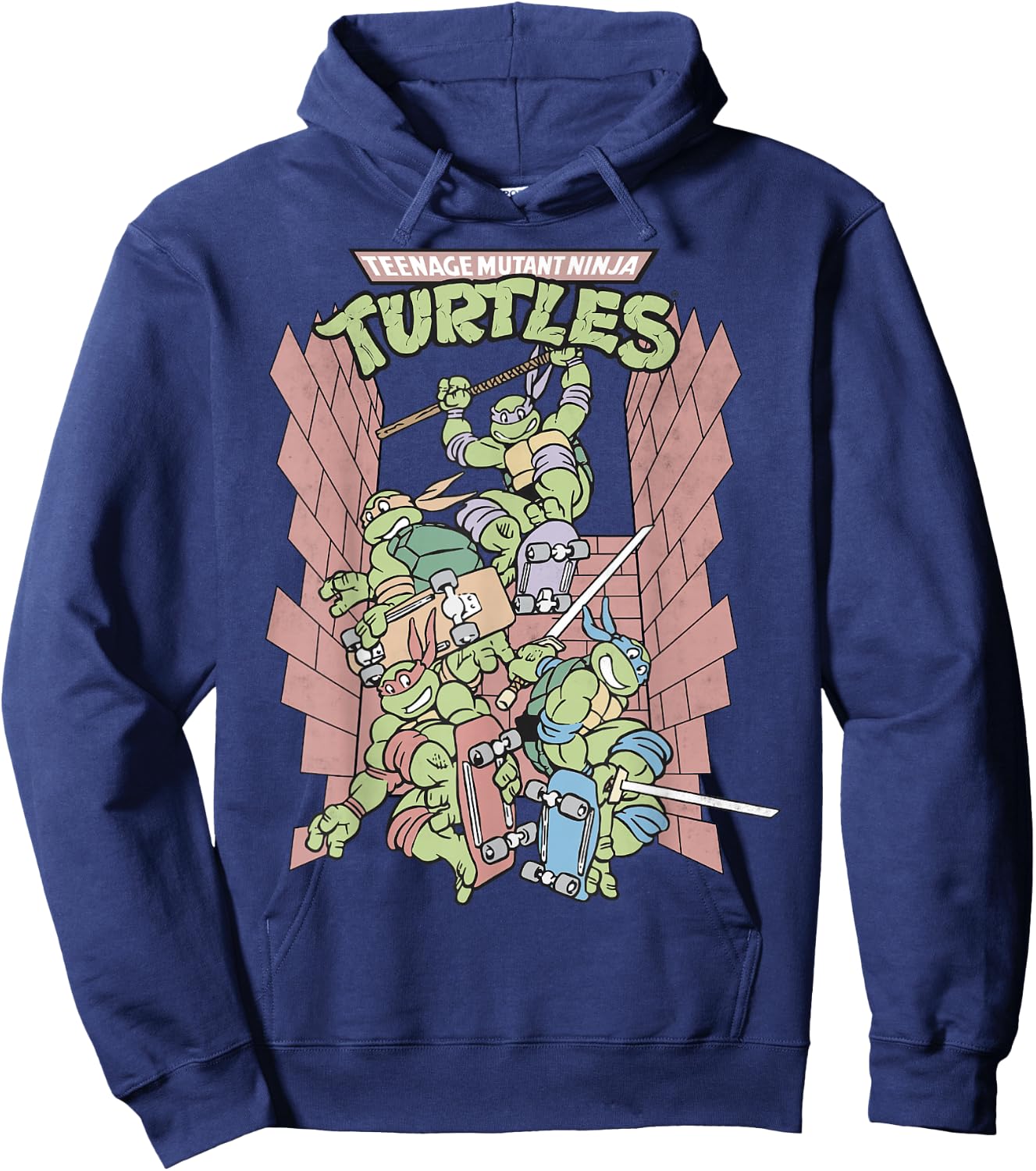 Teenage Mutant Ninja Turtles Retro Skate Hoodie - Hoodie | Navy