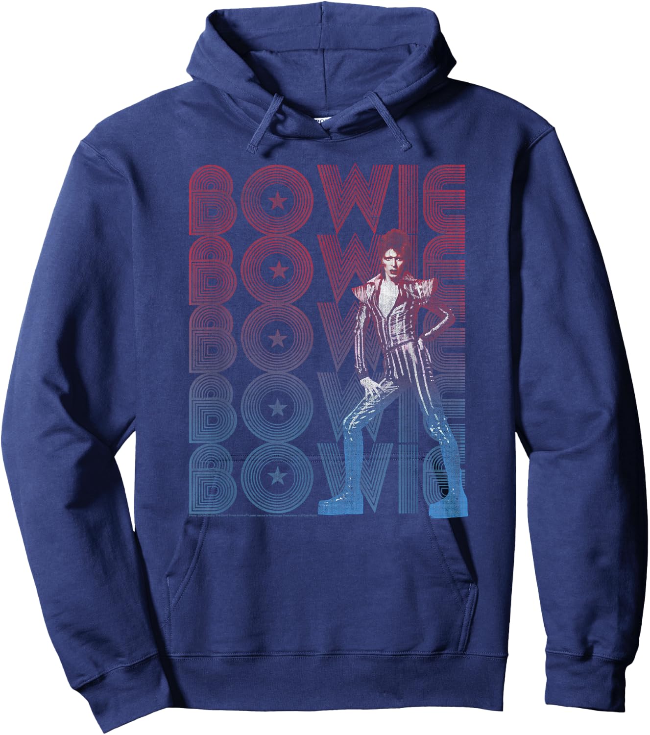 David Bowie - Rise and Fall Hoodie - Hoodie | Navy