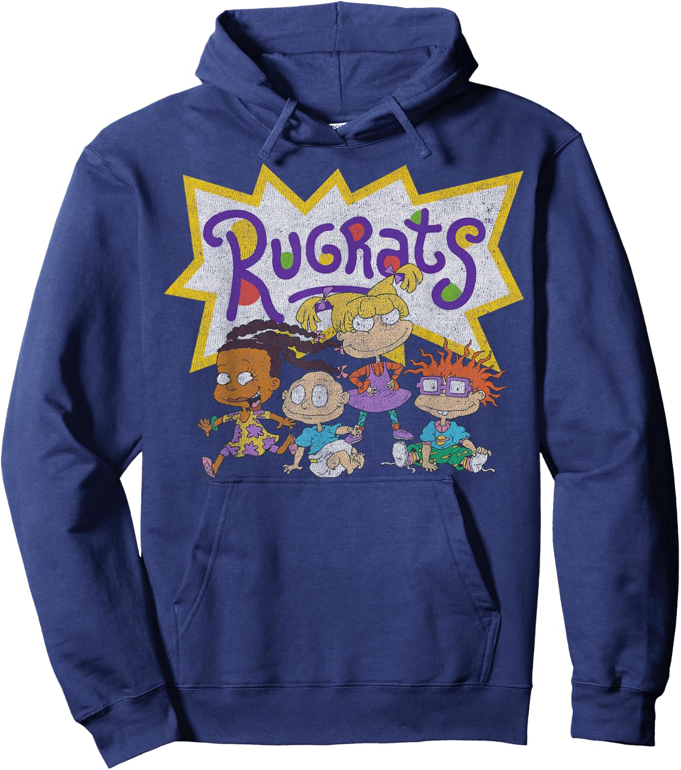 Nickelodeon Rugrats Vintage Group Shot Logo Hoodie - Hoodie | Navy