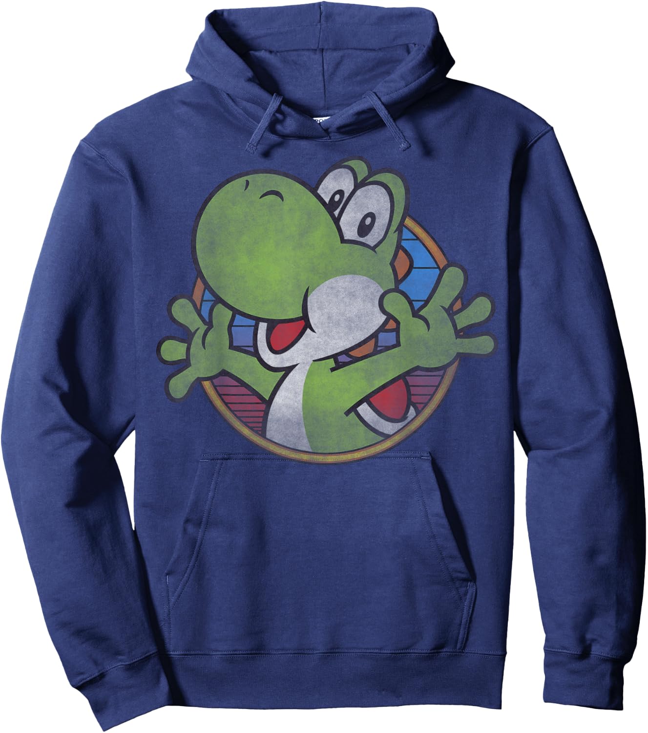 Super Mario Yoshi Color Fade Circle Logo Hoodie - Hoodie | Navy