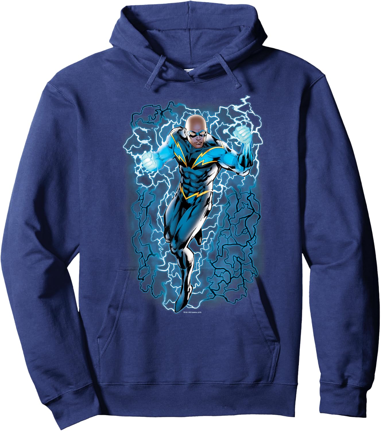 Justice League Black Lightning Bolts Hoodie - Hoodie | Navy