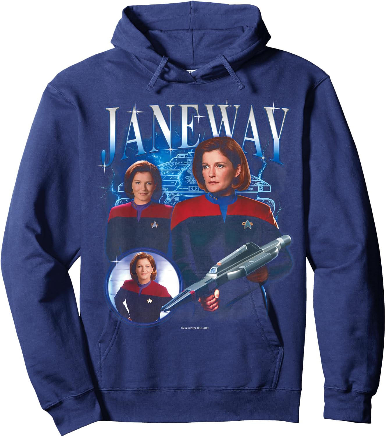 Star Trek: Voyager Janeway Heartthrob Hoodie - Hoodie | Navy