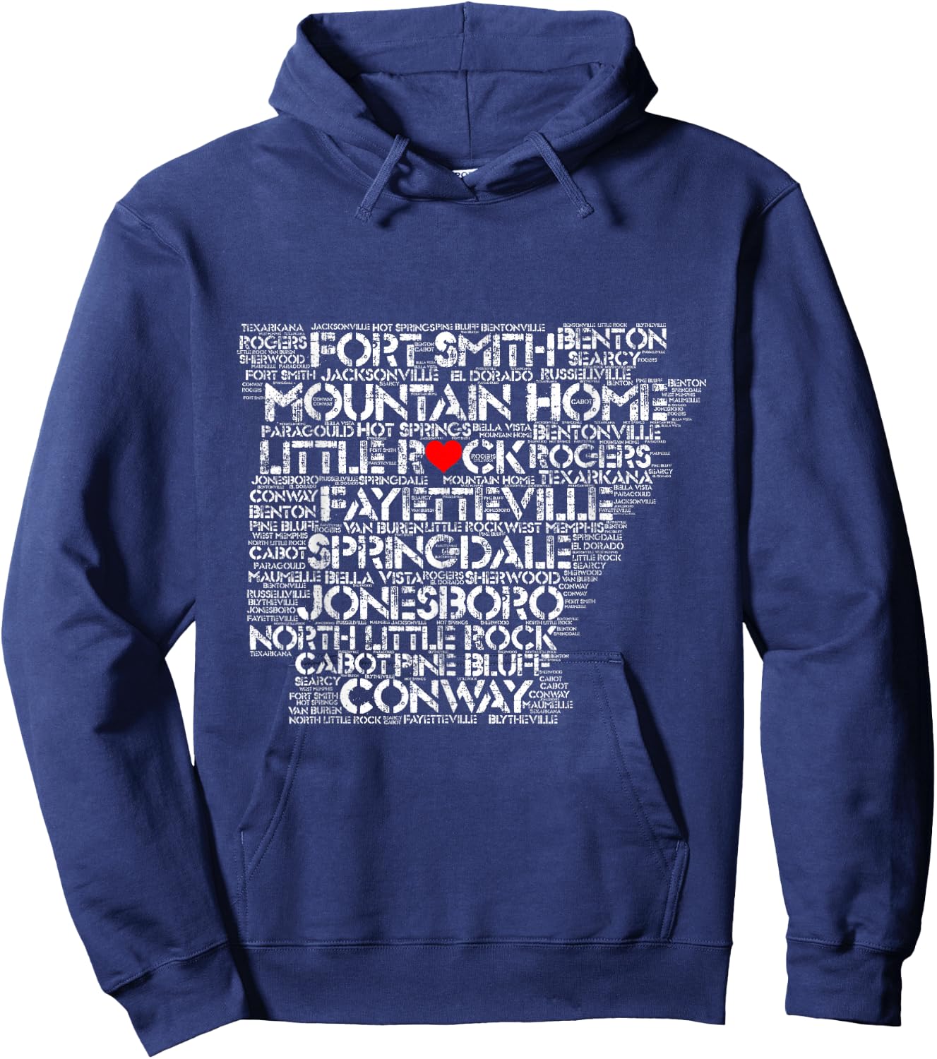 Arkansas Pride. Love Arkansas. Razorback State Hoodie - Hoodie | Navy