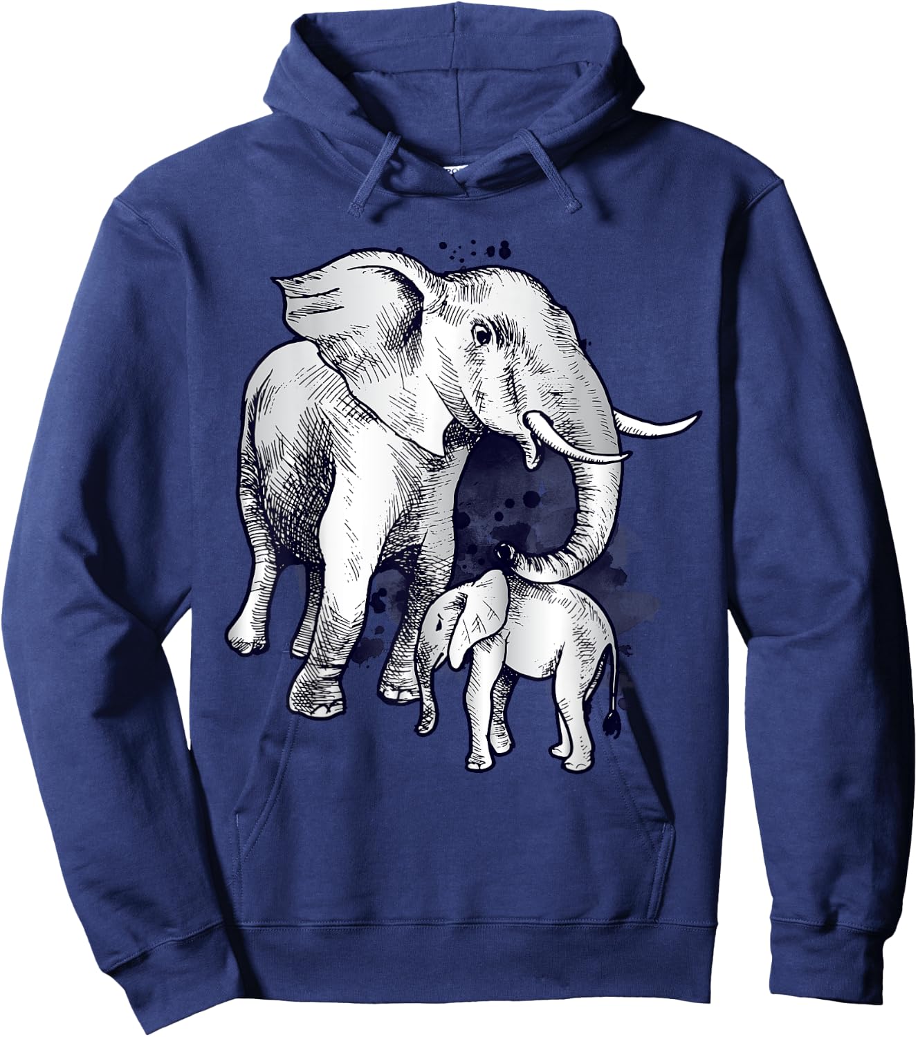 Beautiful Elephant Animal Wildllife Lover Hoodie - Hoodie | Navy