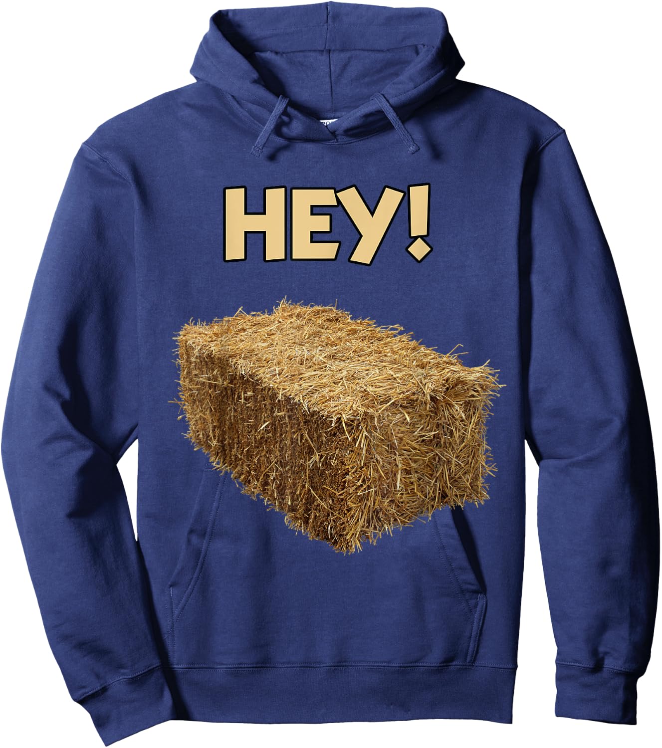 HEY! HAY? HEY! Pun Funny Hoodie - Hoodie | Navy