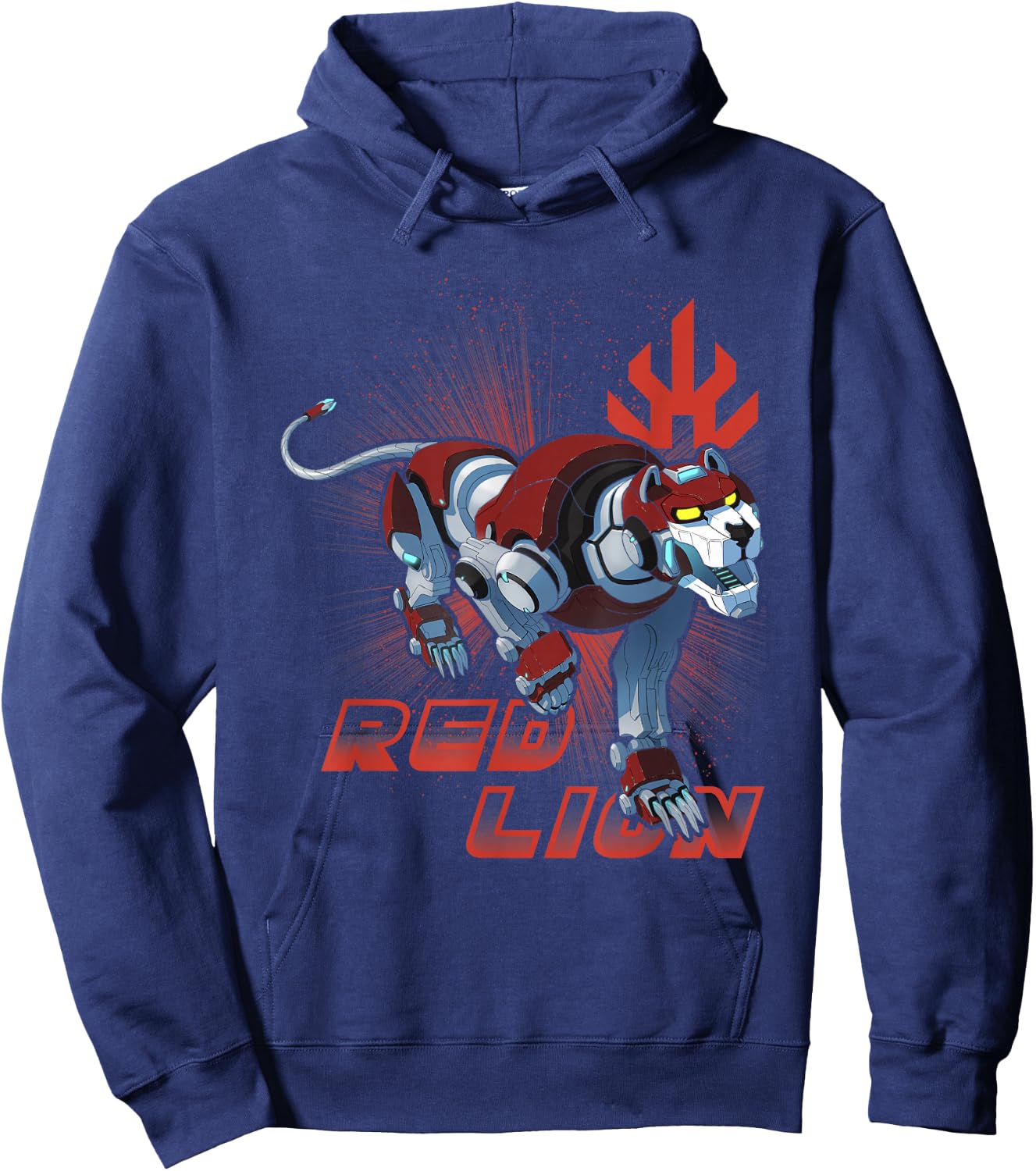 Legendary Defender Red Lion Logo Graphic Hoodie - Hoodie | Navy