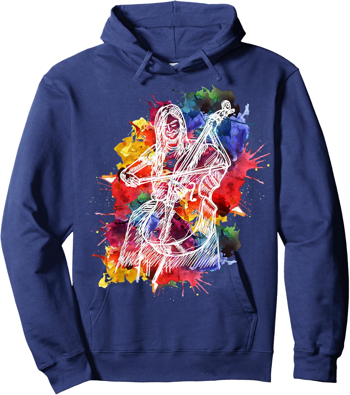 Cello Cellist Player Gift Instrument Art Hoodie - Hoodie | Navy