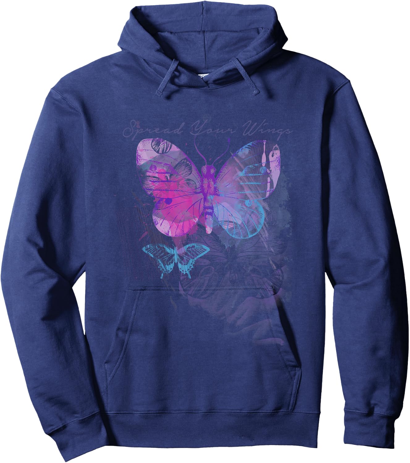 Butterfly graphic who love butterflies, gift Hoodie - Hoodie | Navy