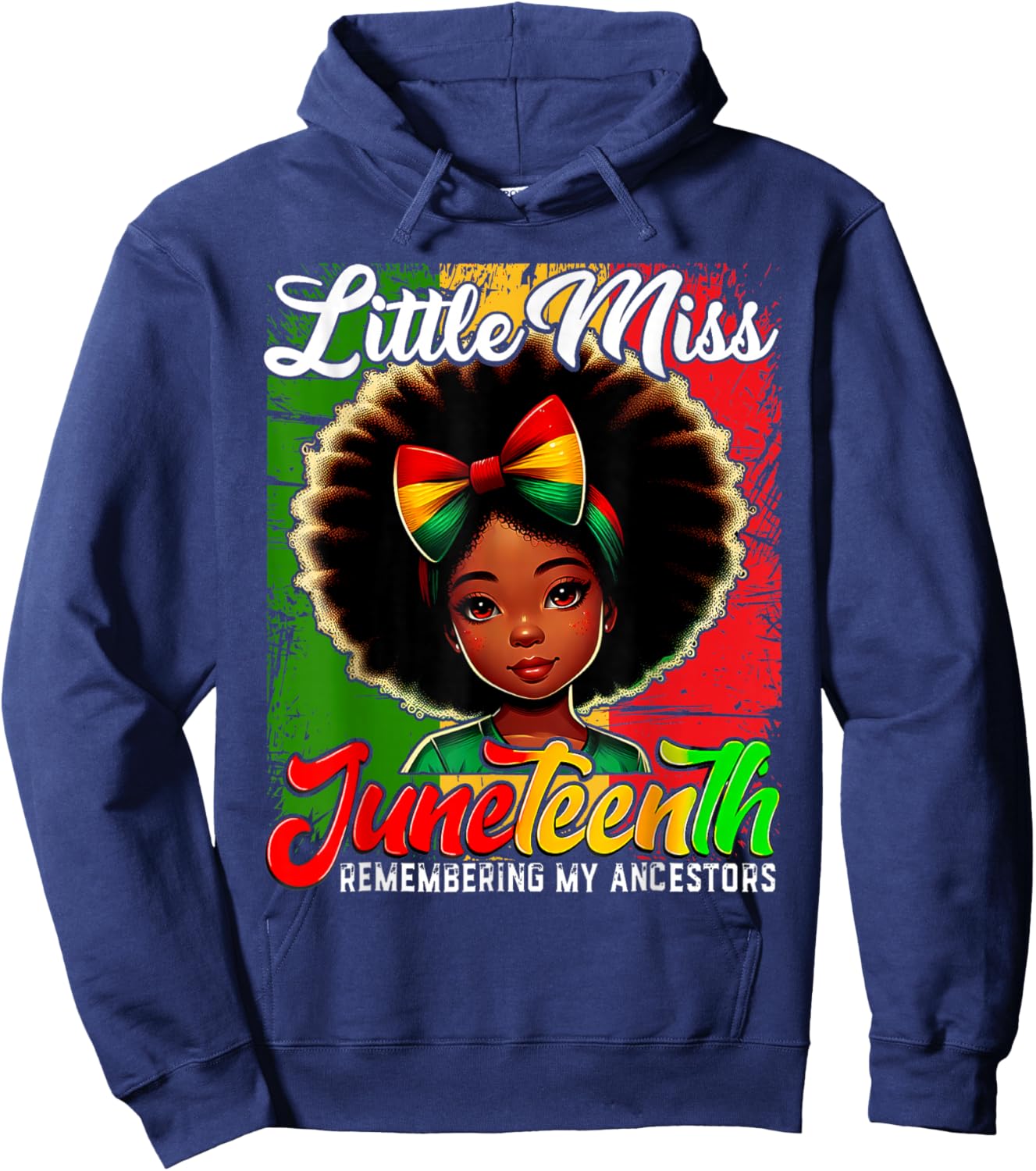 Women Black Girls Juneteenth Hoodie - Hoodie | Navy