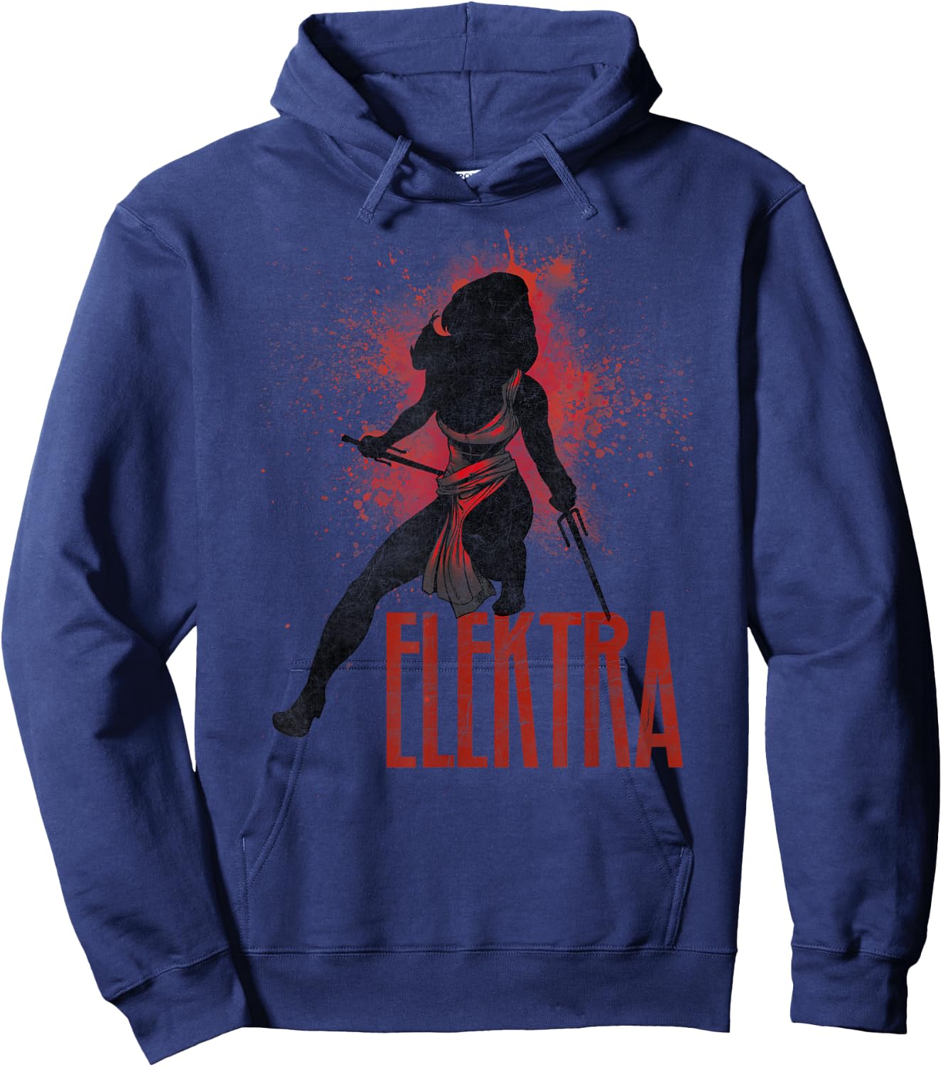 Marvel Elektra Pain Mistaken For Paint Graphic Hoodie - Hoodie | Navy