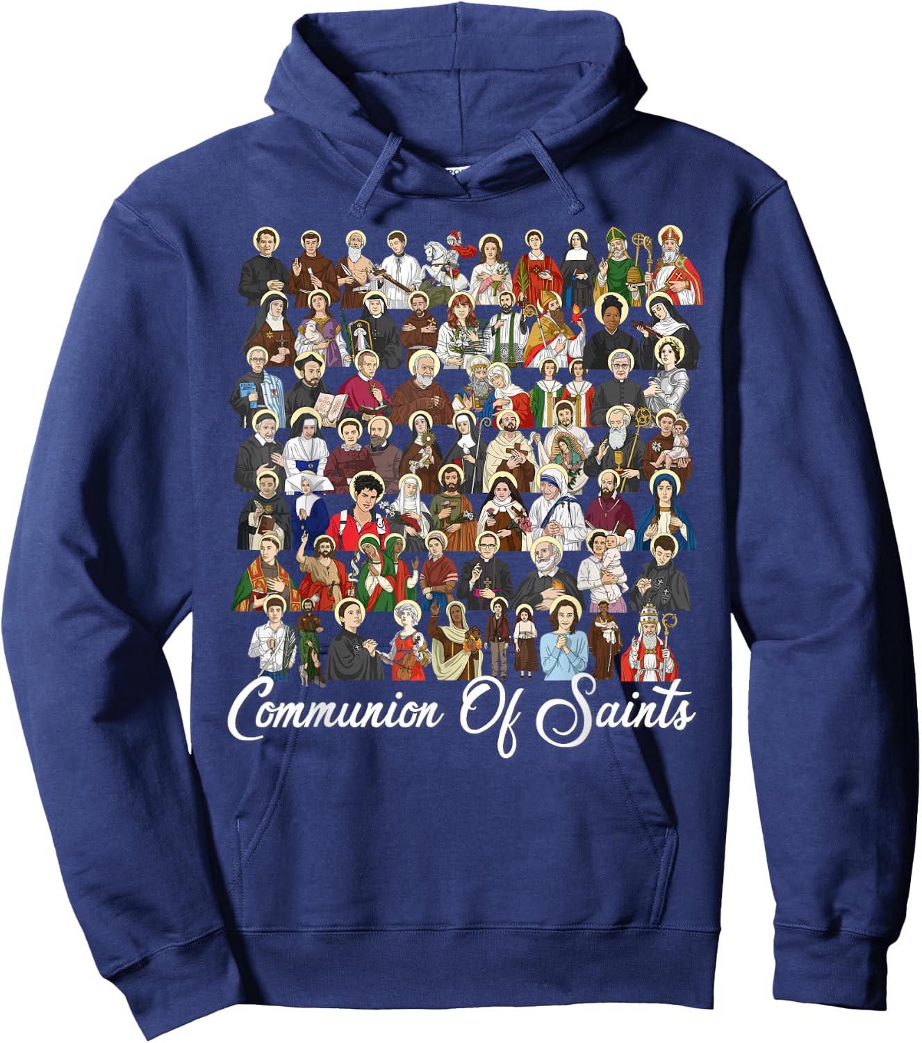 Catholic Patron Saints Latin Religious Hoodie - Hoodie | Navy