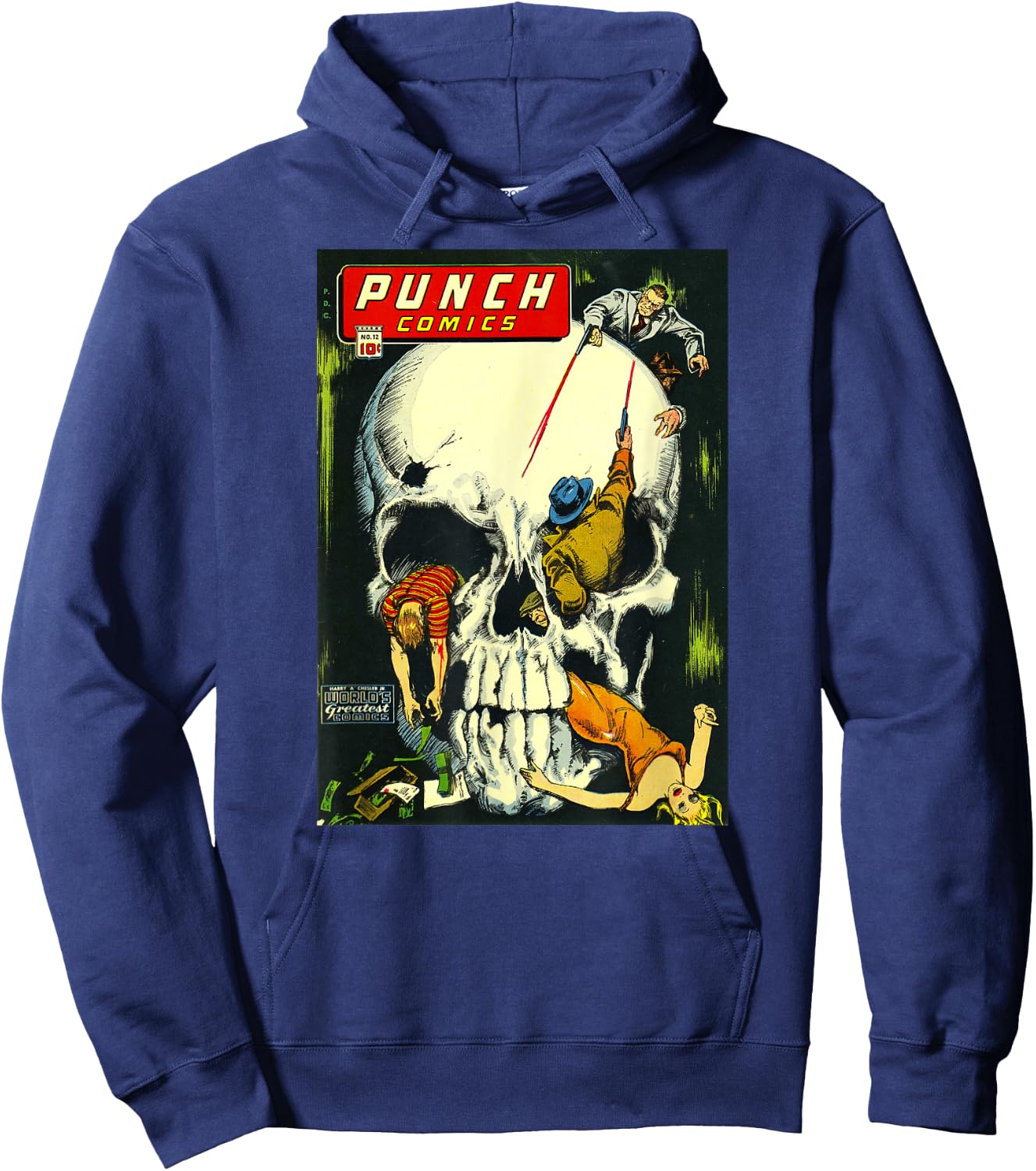 Classic Monster Poster Horror Comic Book Hoodie - Hoodie | Navy