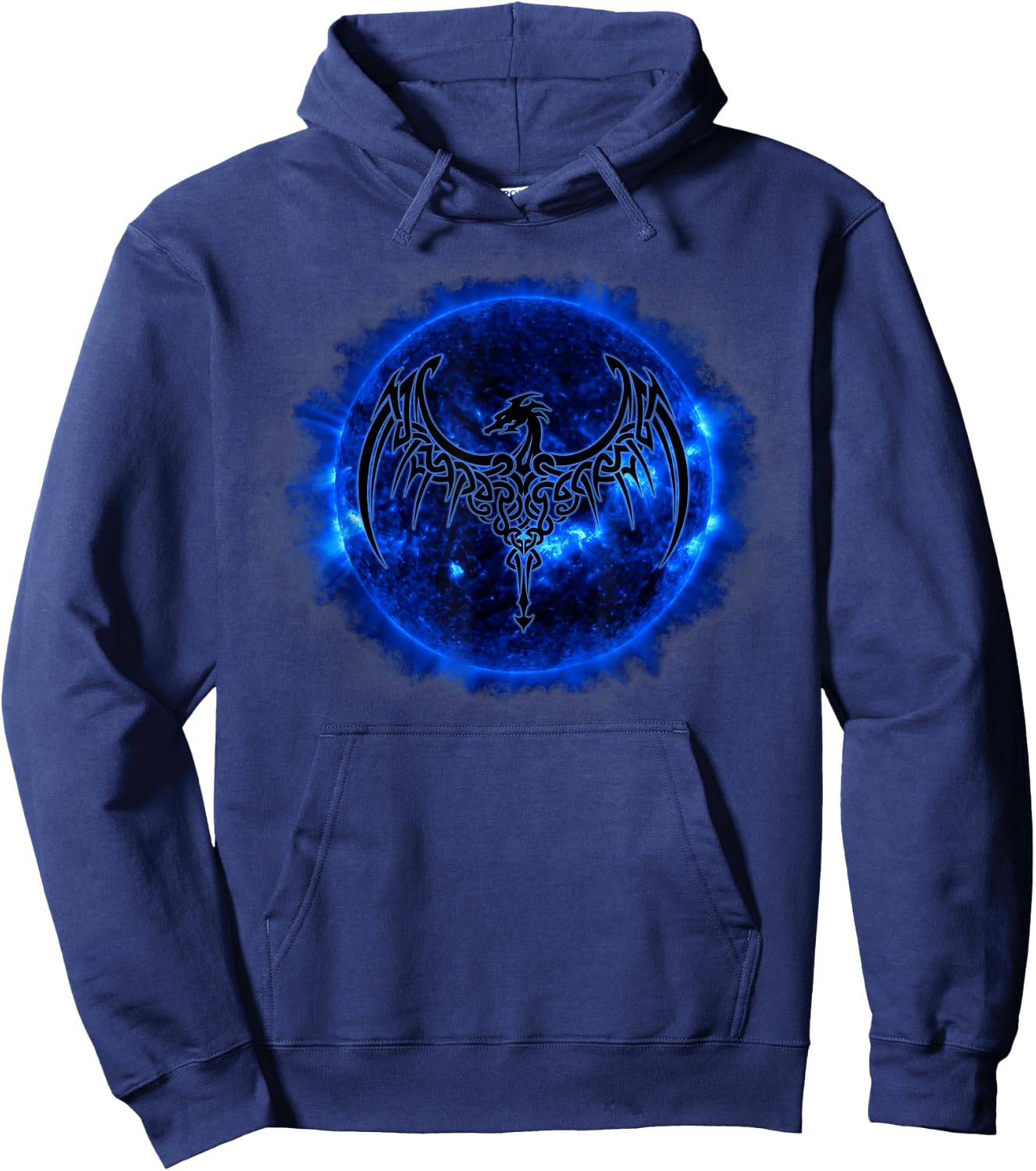 Celtic Dragon Blue Sun T Shirt Tattoo Hoodie - Hoodie | Navy