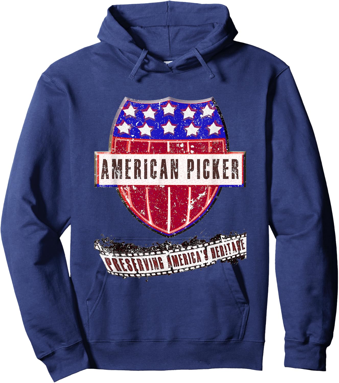 Patriotic American Heritage Pickers Hoodie - Hoodie | Navy