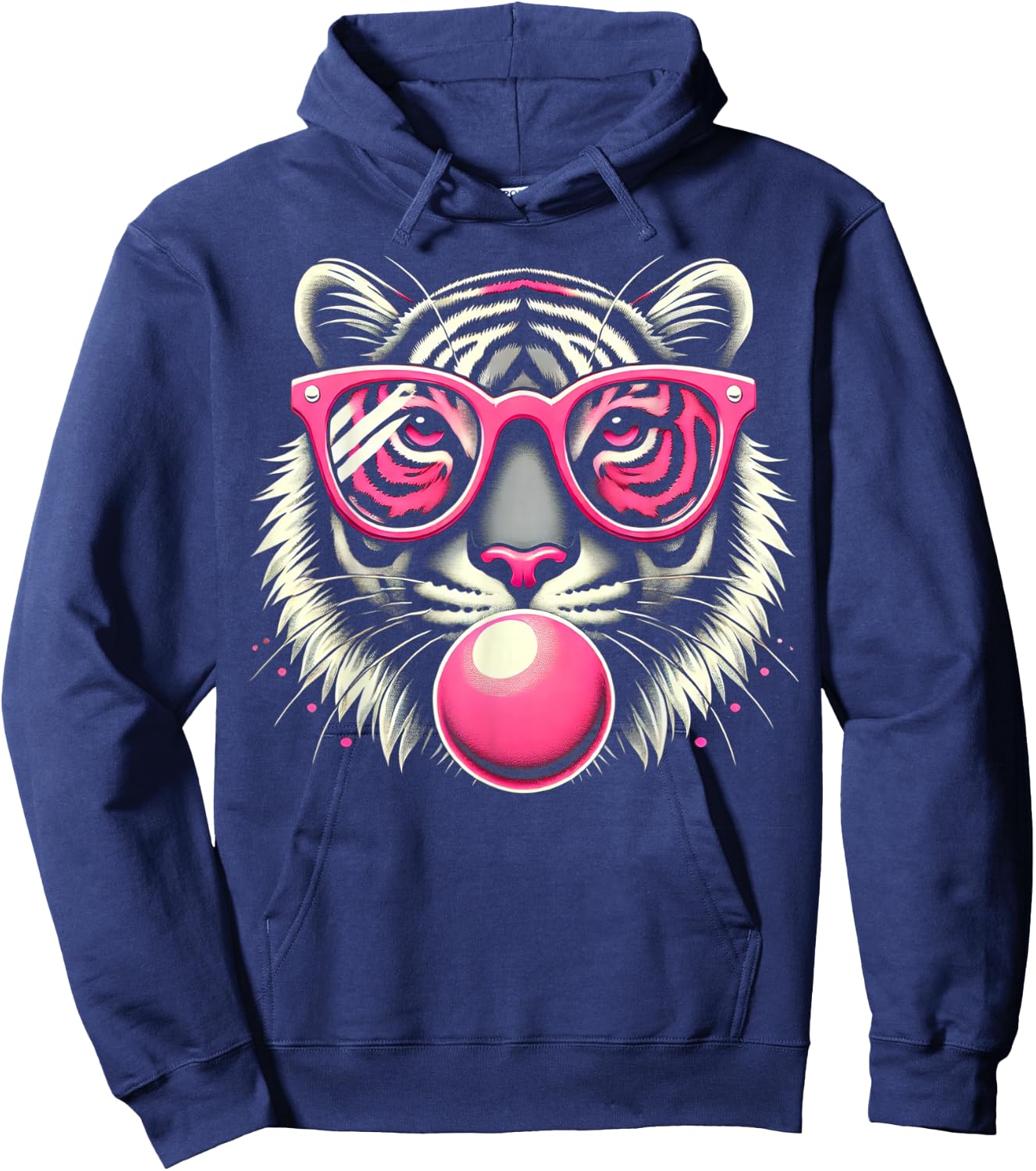 Tiger Face Wild Animal Hoodie - Hoodie | Navy