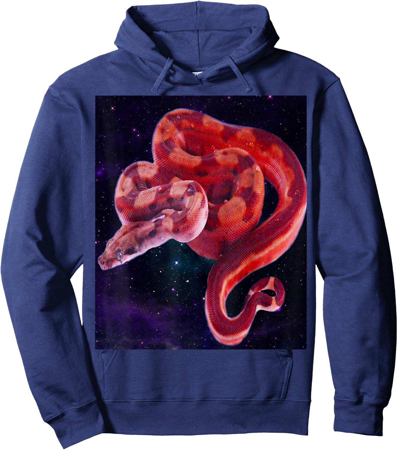 Space Boa Constrictor Snake Hoodie - Hoodie | Navy