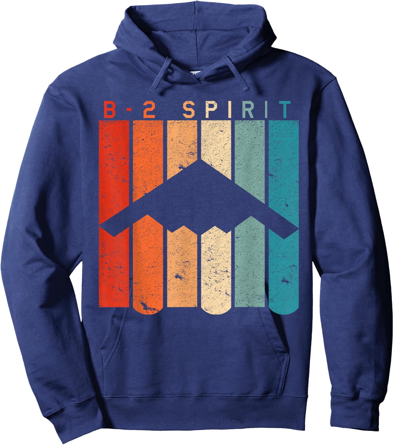 B-2 Spirit Bomber Aircraft Retro Vintage Style Hoodie - Hoodie | Navy